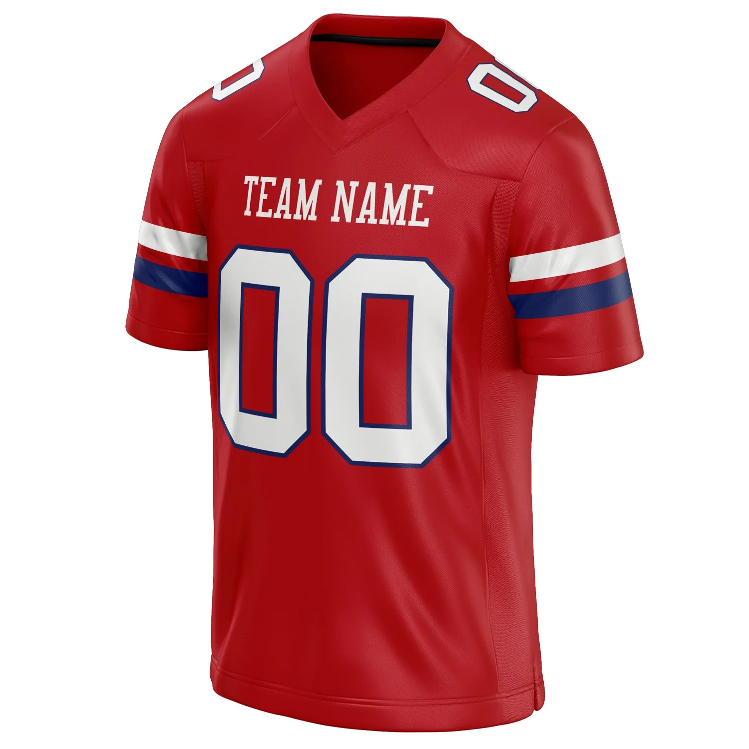 Custom Red White Solid Colour Football Jersey sold by Tailorly product image thumbnail 3