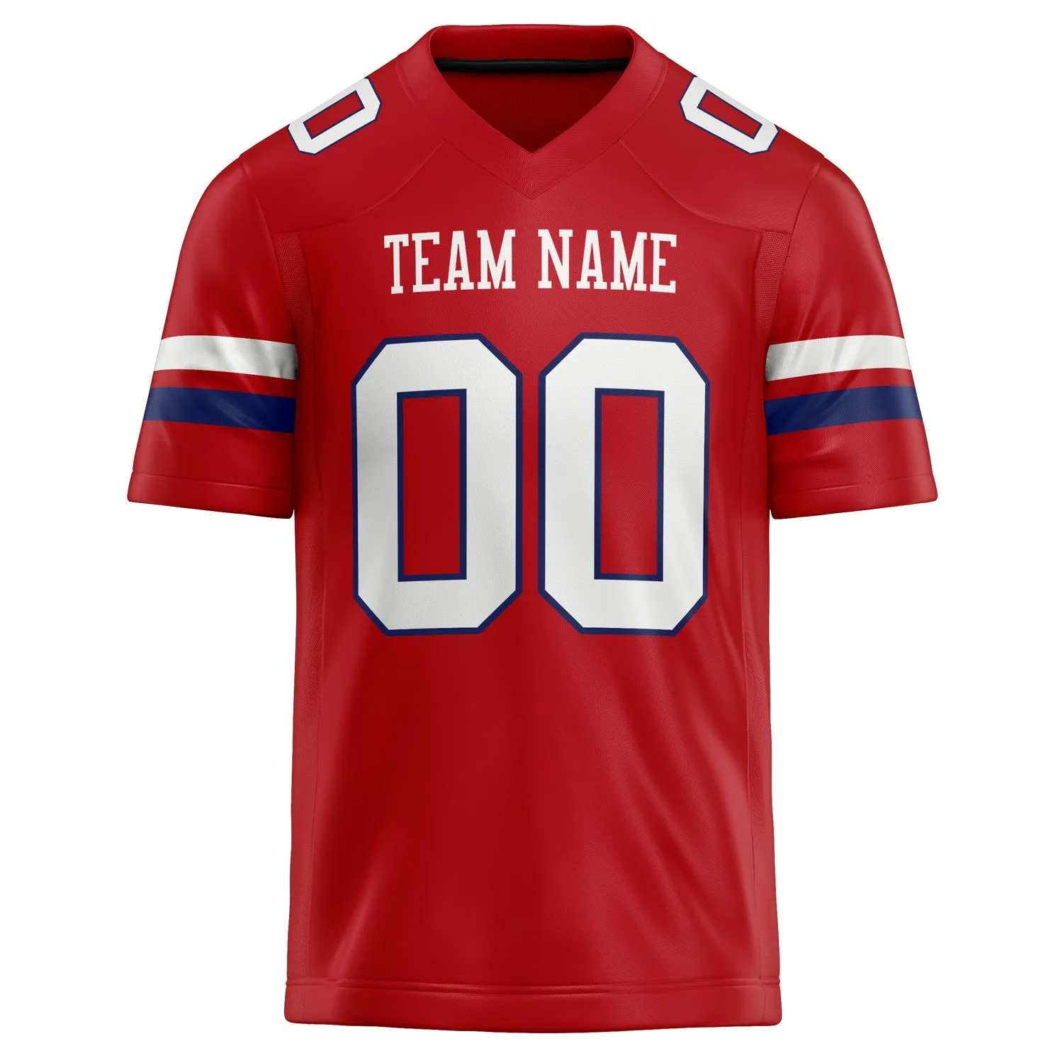 Custom Red White Solid Colour Football Jersey sold by Tailorly product image thumbnail 2