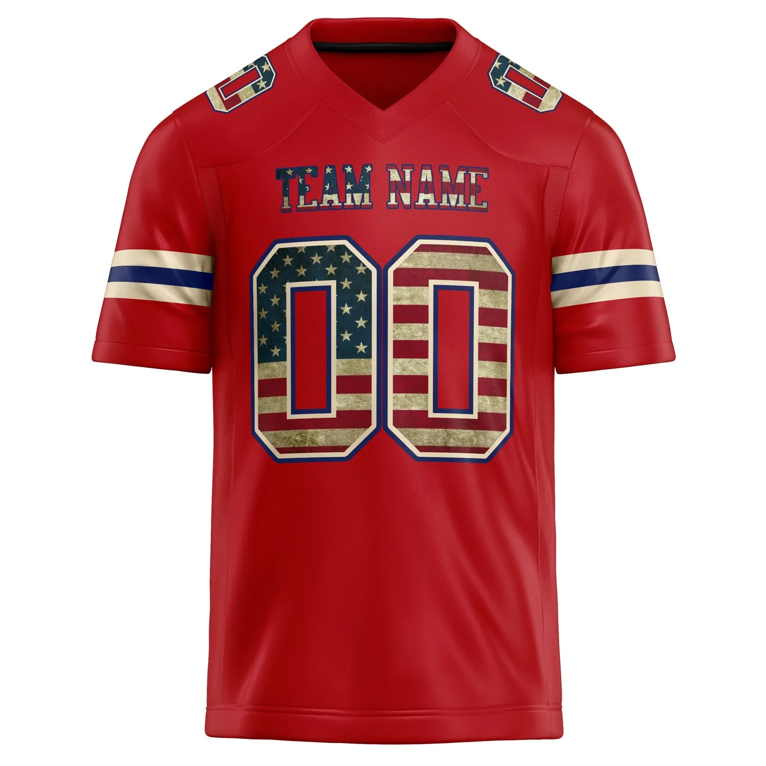 Custom Red Cream Solid Colour Football Jersey sold by Tailorly product image thumbnail 2