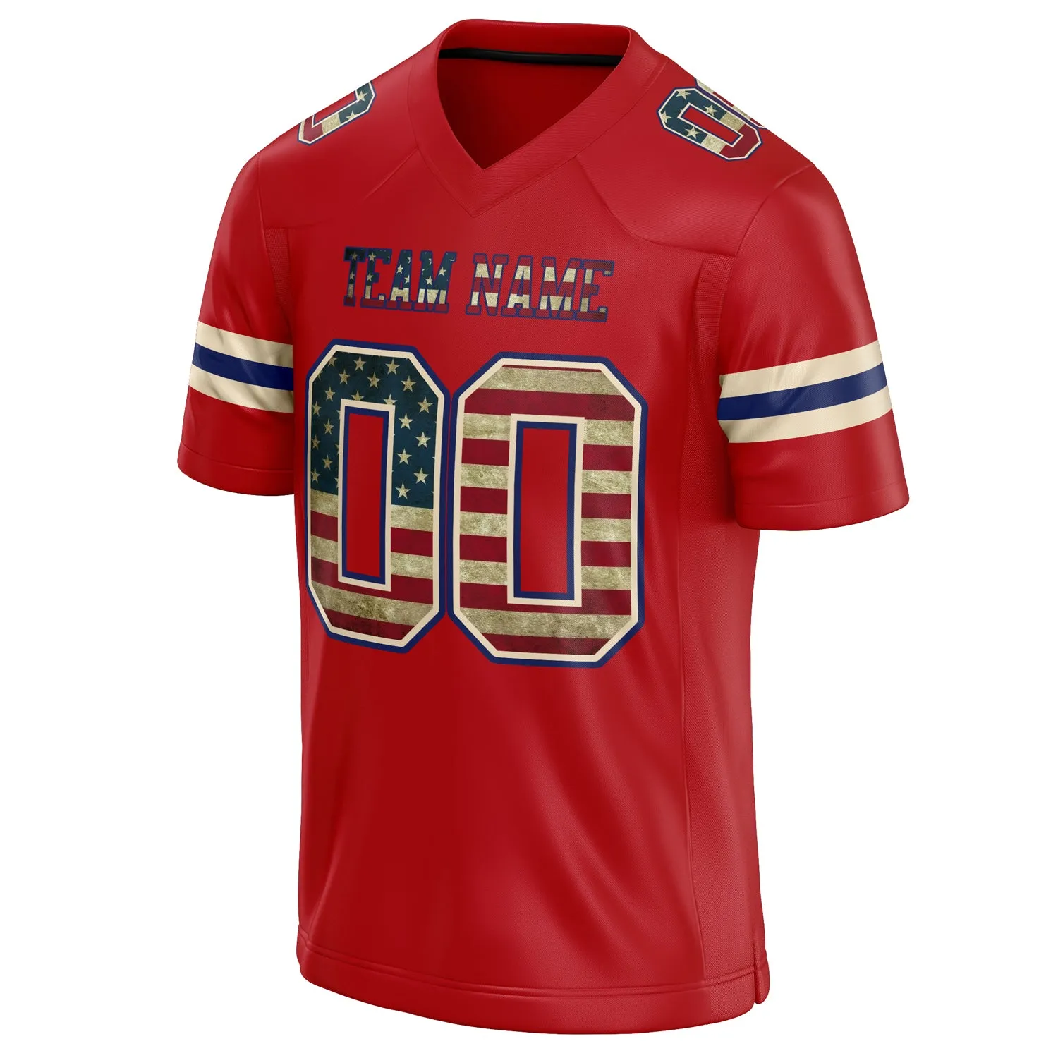 Custom Red Cream Solid Colour Football Jersey sold by Tailorly product image thumbnail 3