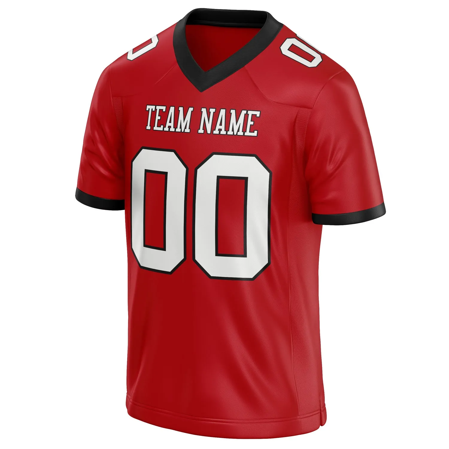 Custom Red White Solid Colour Football Jersey sold by Tailorly product image thumbnail 3