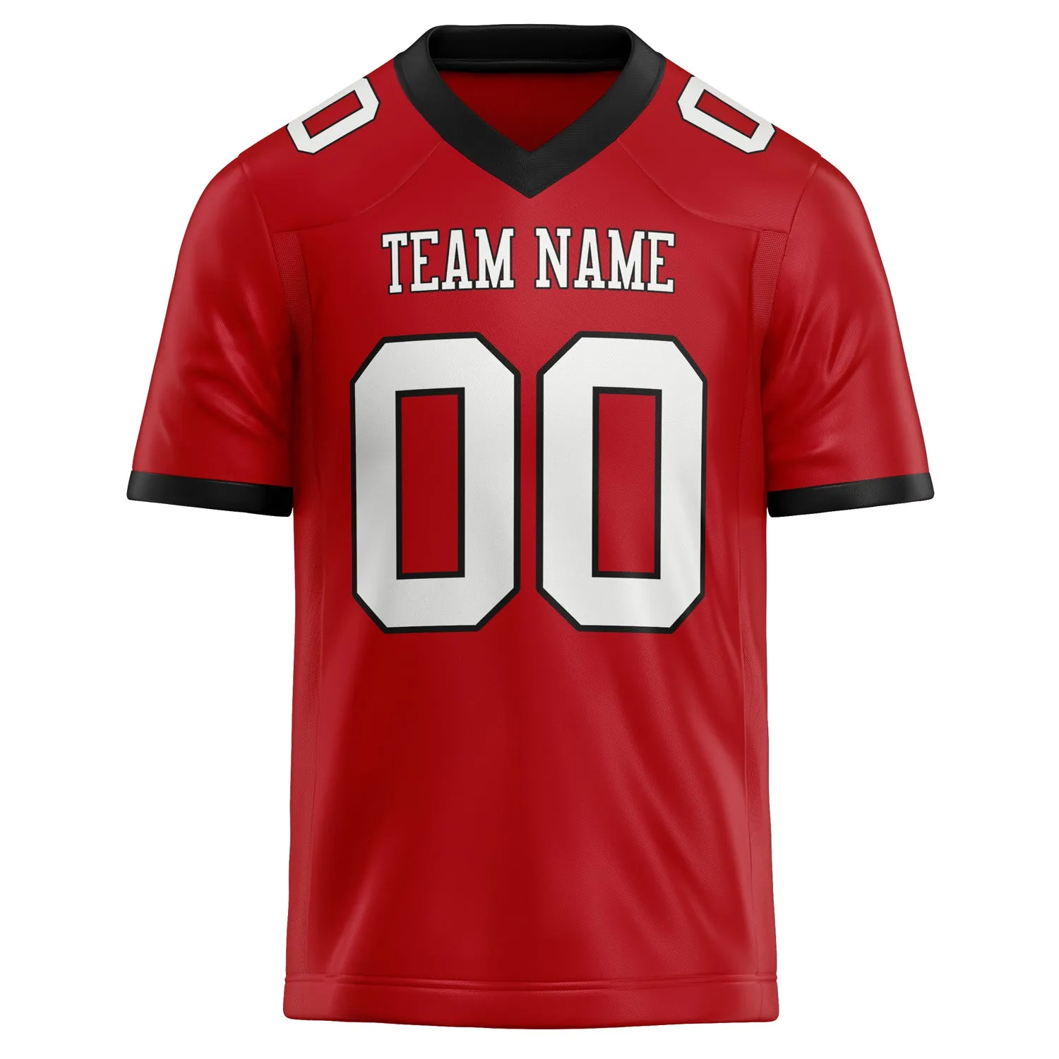Custom Red White Solid Colour Football Jersey sold by Tailorly product image thumbnail 2