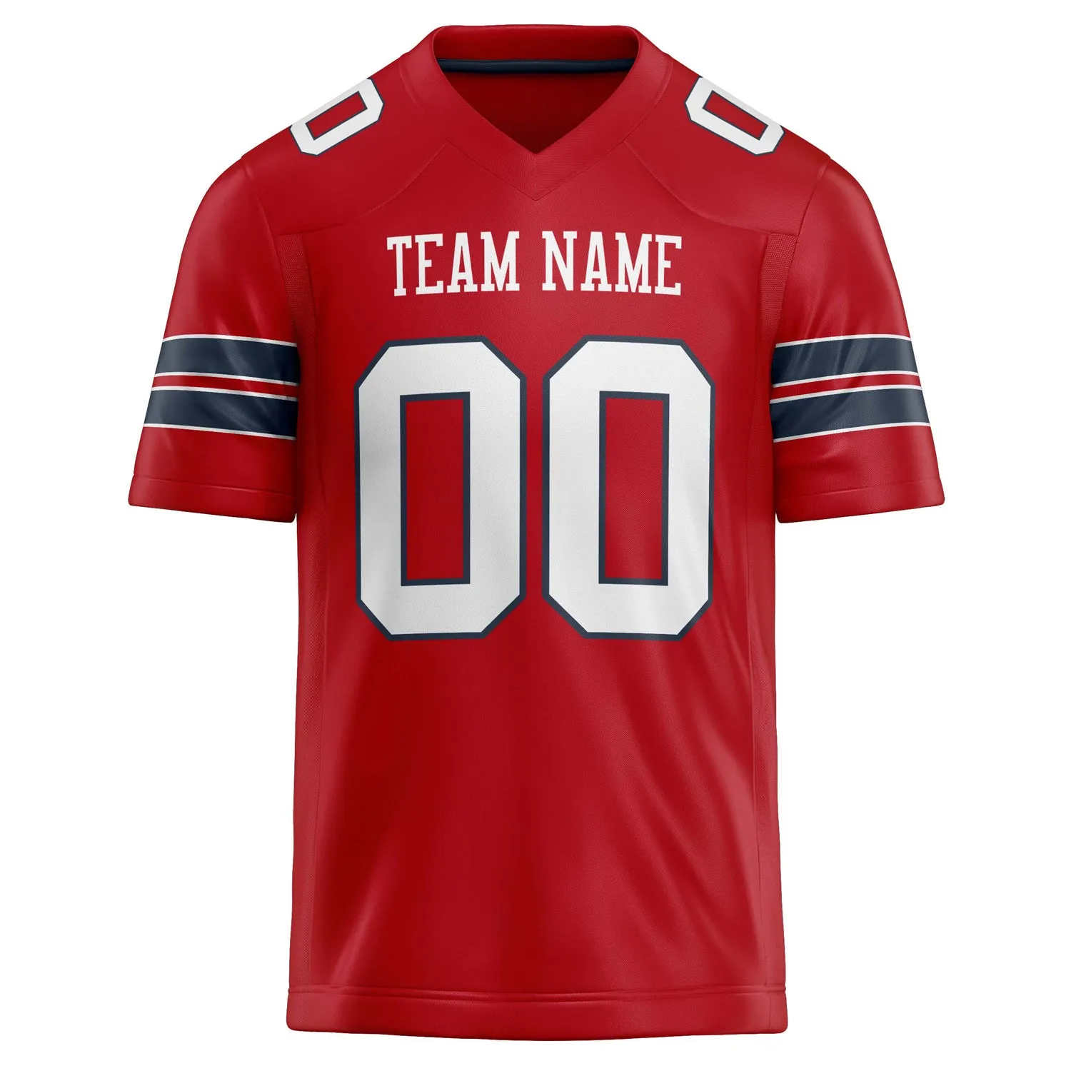 Custom Red White Solid Colour Football Jersey sold by Tailorly product image thumbnail 2