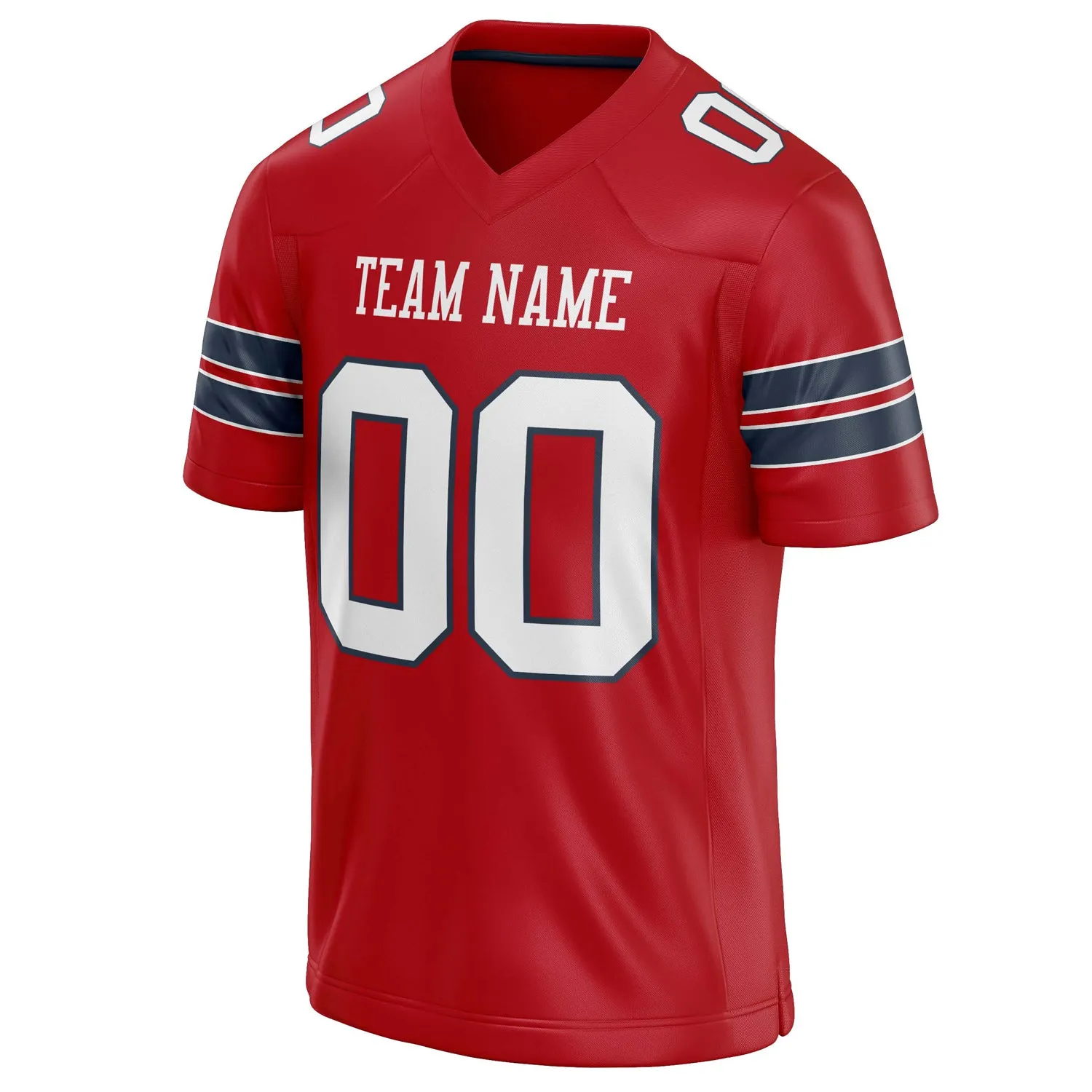 Custom Red White Solid Colour Football Jersey sold by Tailorly product image thumbnail 3