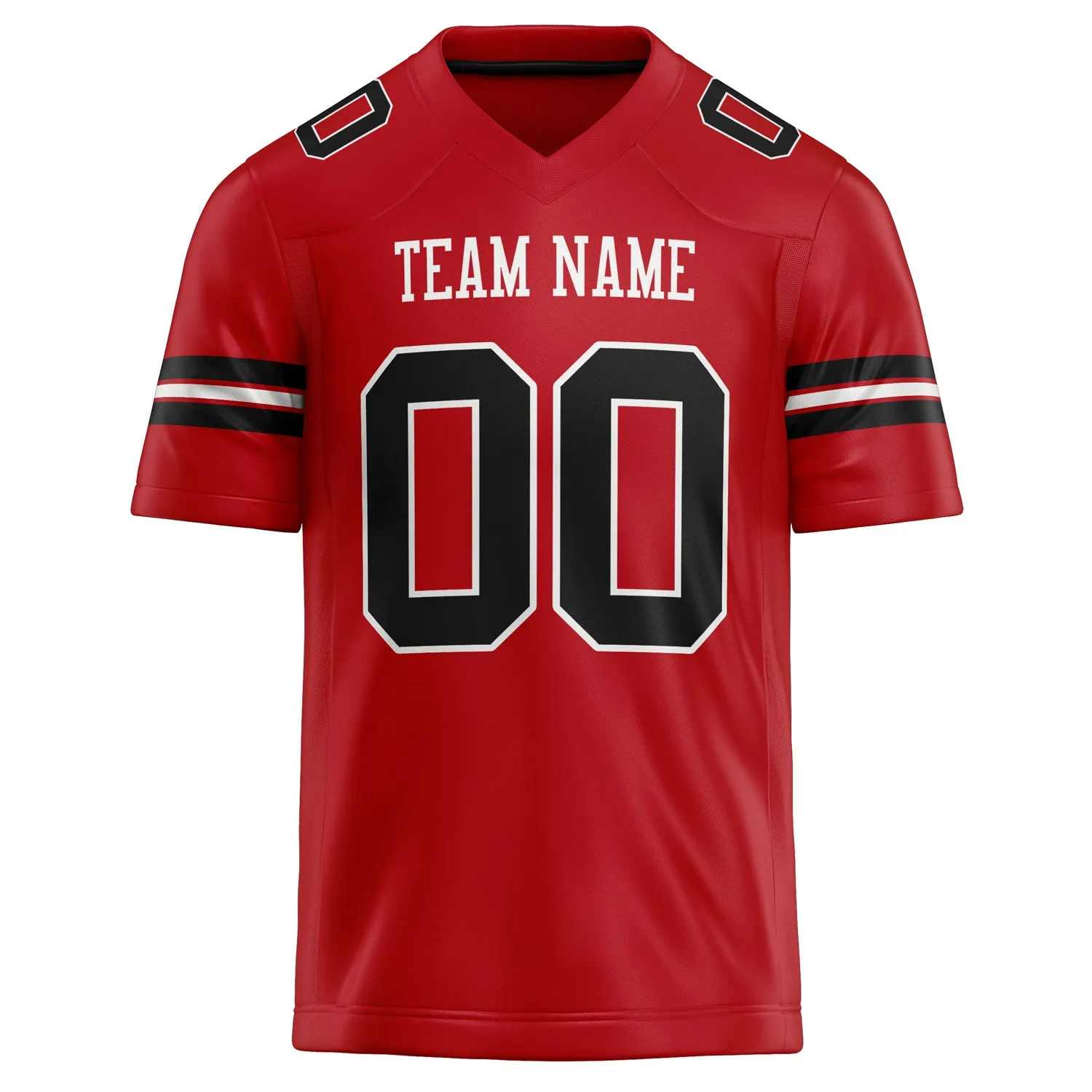 Custom Red Black Solid Colour Football Jersey sold by Tailorly product image thumbnail 2