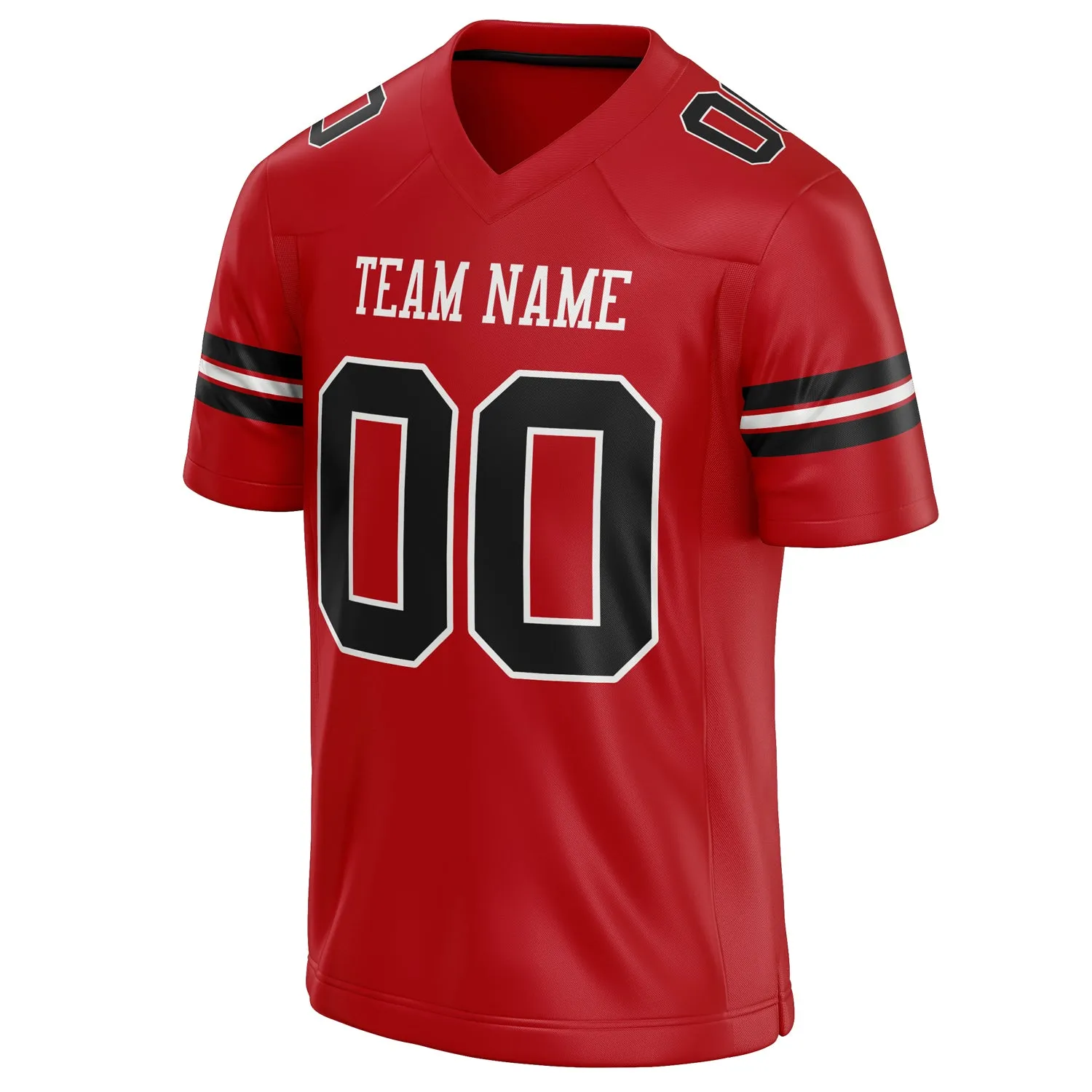 Custom Red Black Solid Colour Football Jersey sold by Tailorly product image thumbnail 3