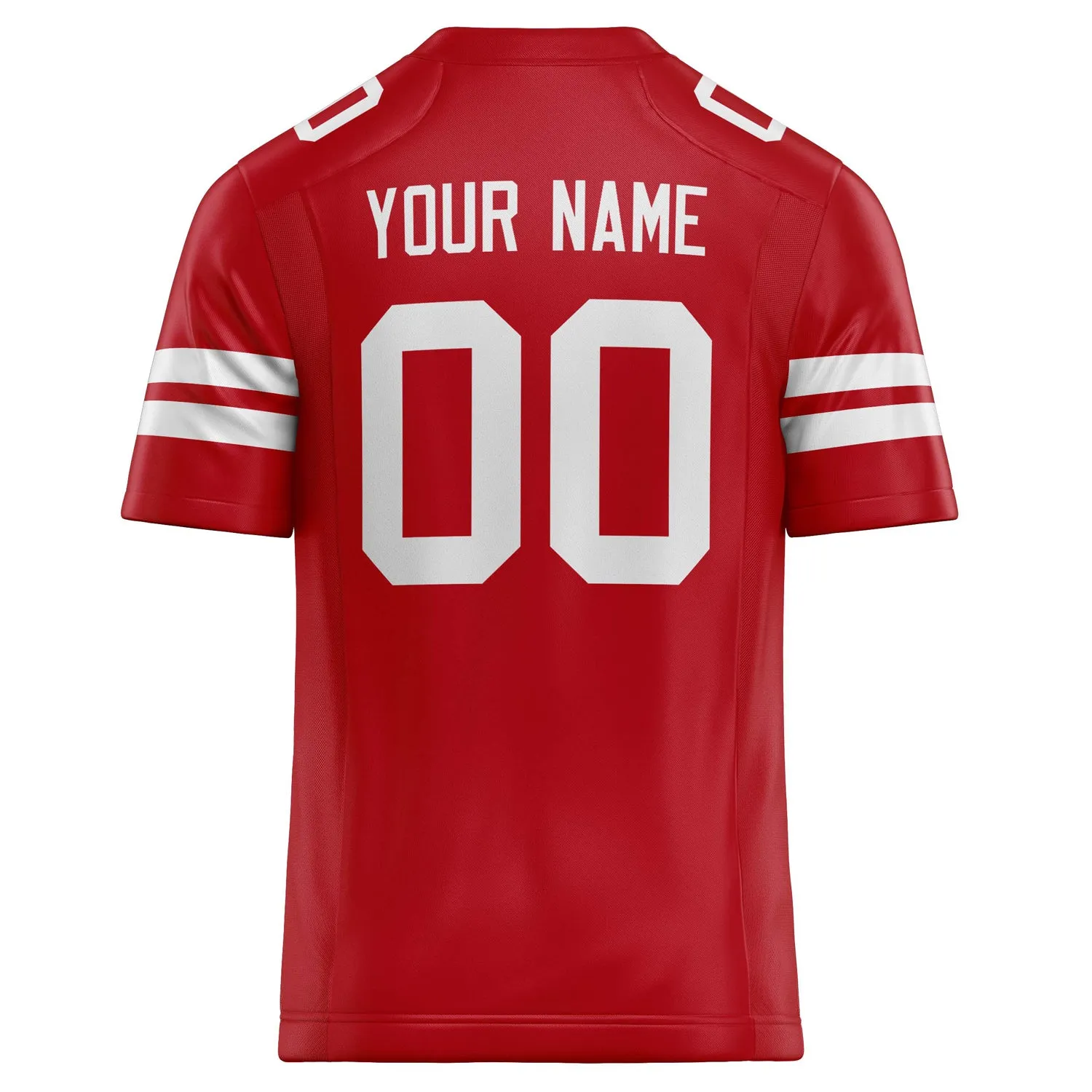 Custom Red White Solid Colour Football Jersey sold by Tailorly product image thumbnail 4