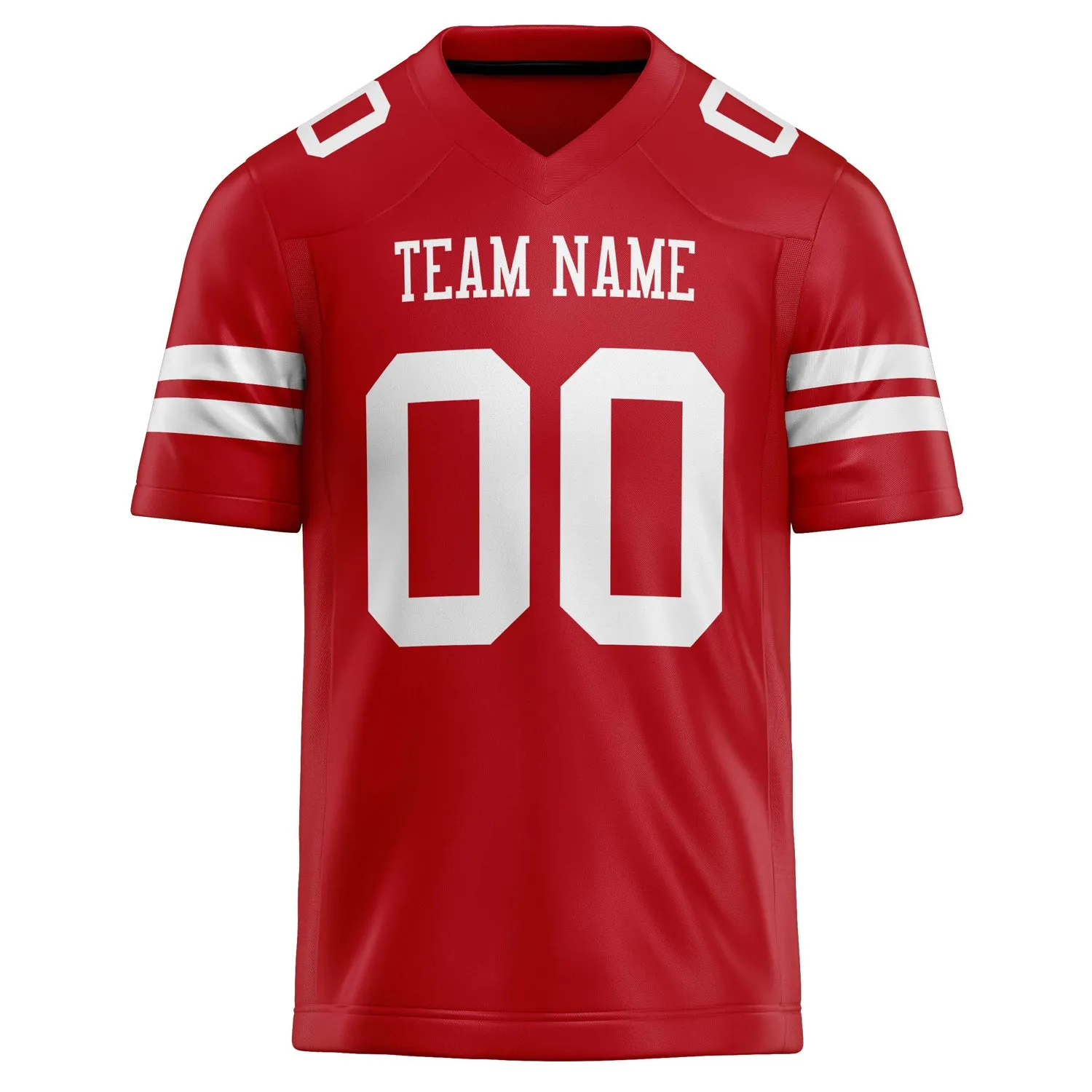 Custom Red White Solid Colour Football Jersey sold by Tailorly product image thumbnail 2