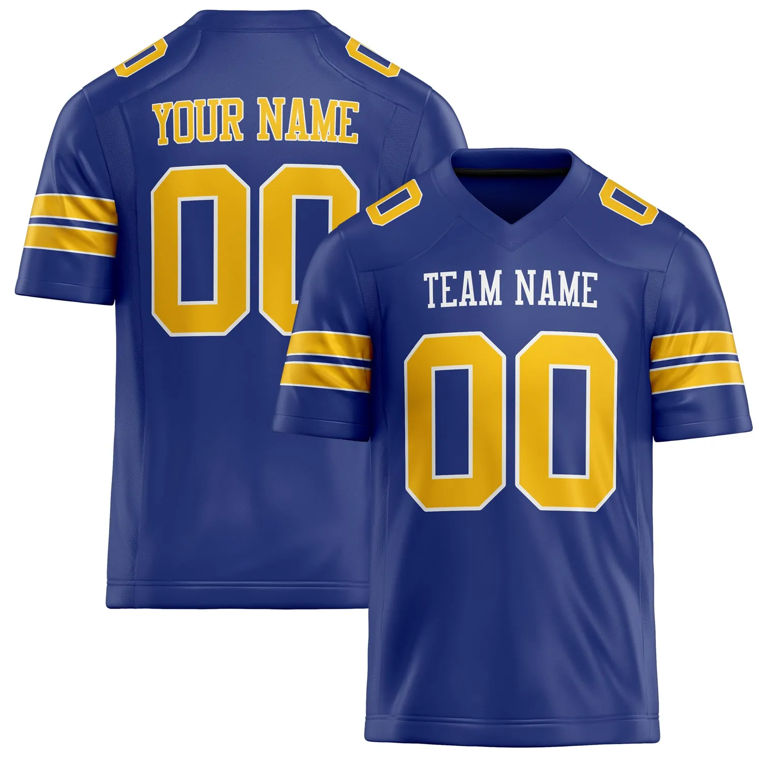 Custom Royal Gold Solid Colour Football Jersey sold by Tailorly