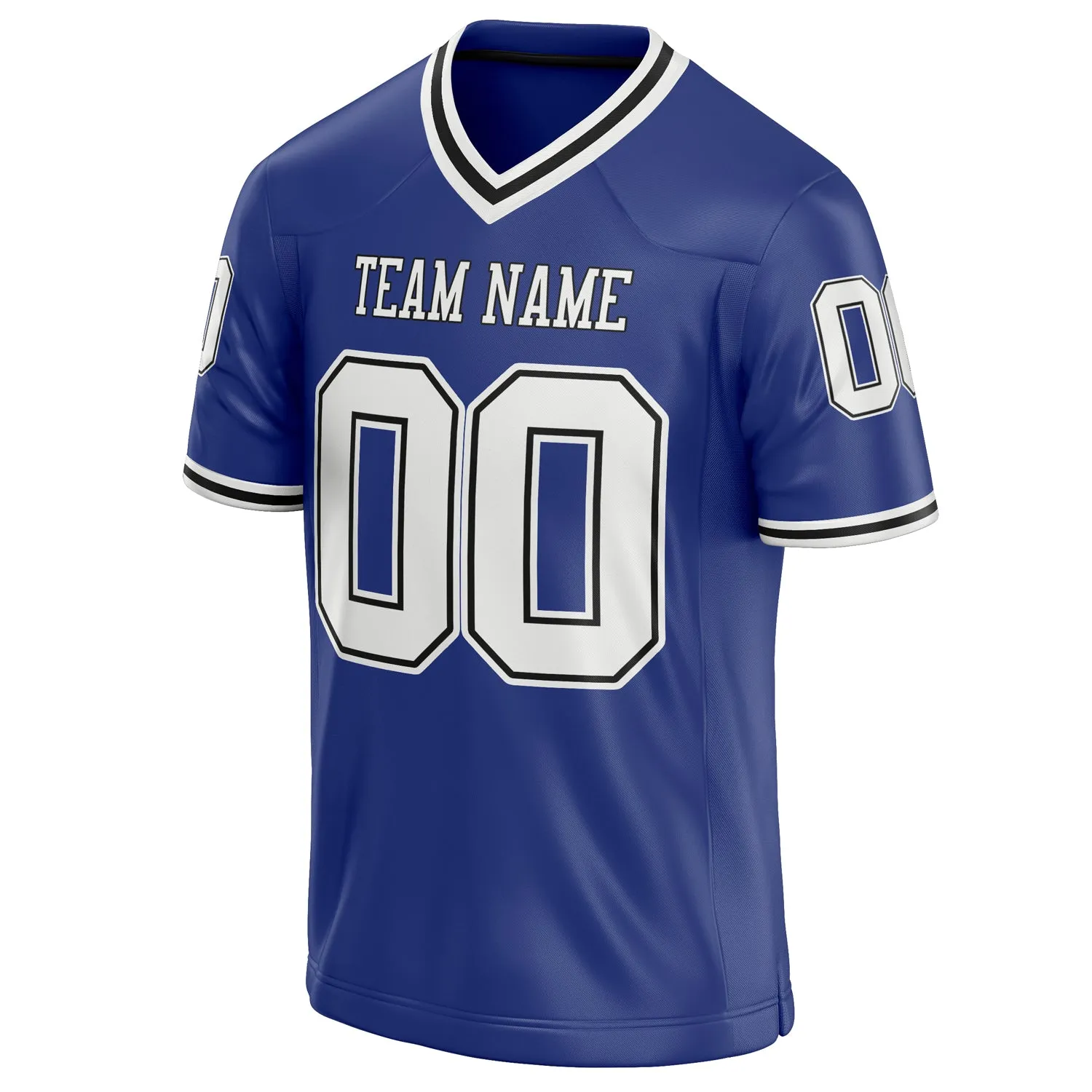 Custom Royal White Solid Colour Football Jersey sold by Tailorly product image thumbnail 3