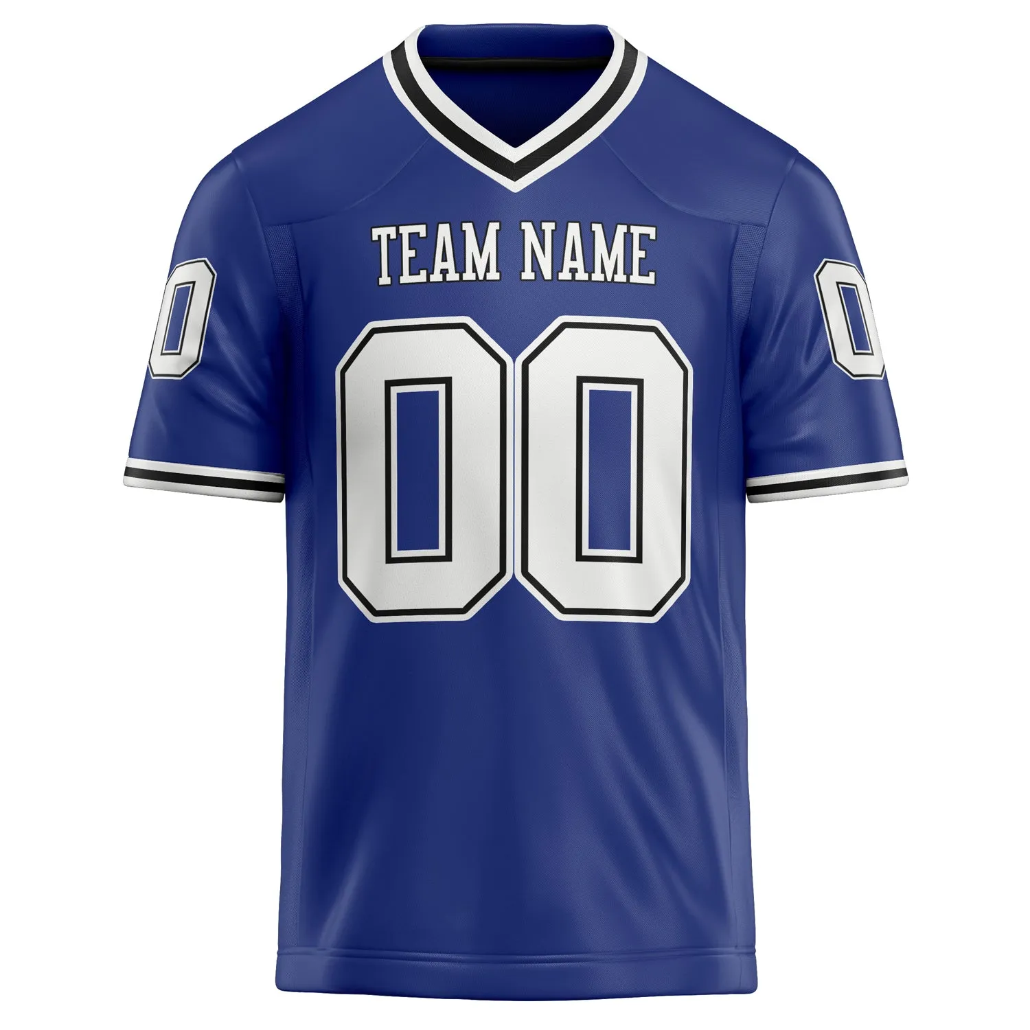 Custom Royal White Solid Colour Football Jersey sold by Tailorly product image thumbnail 2