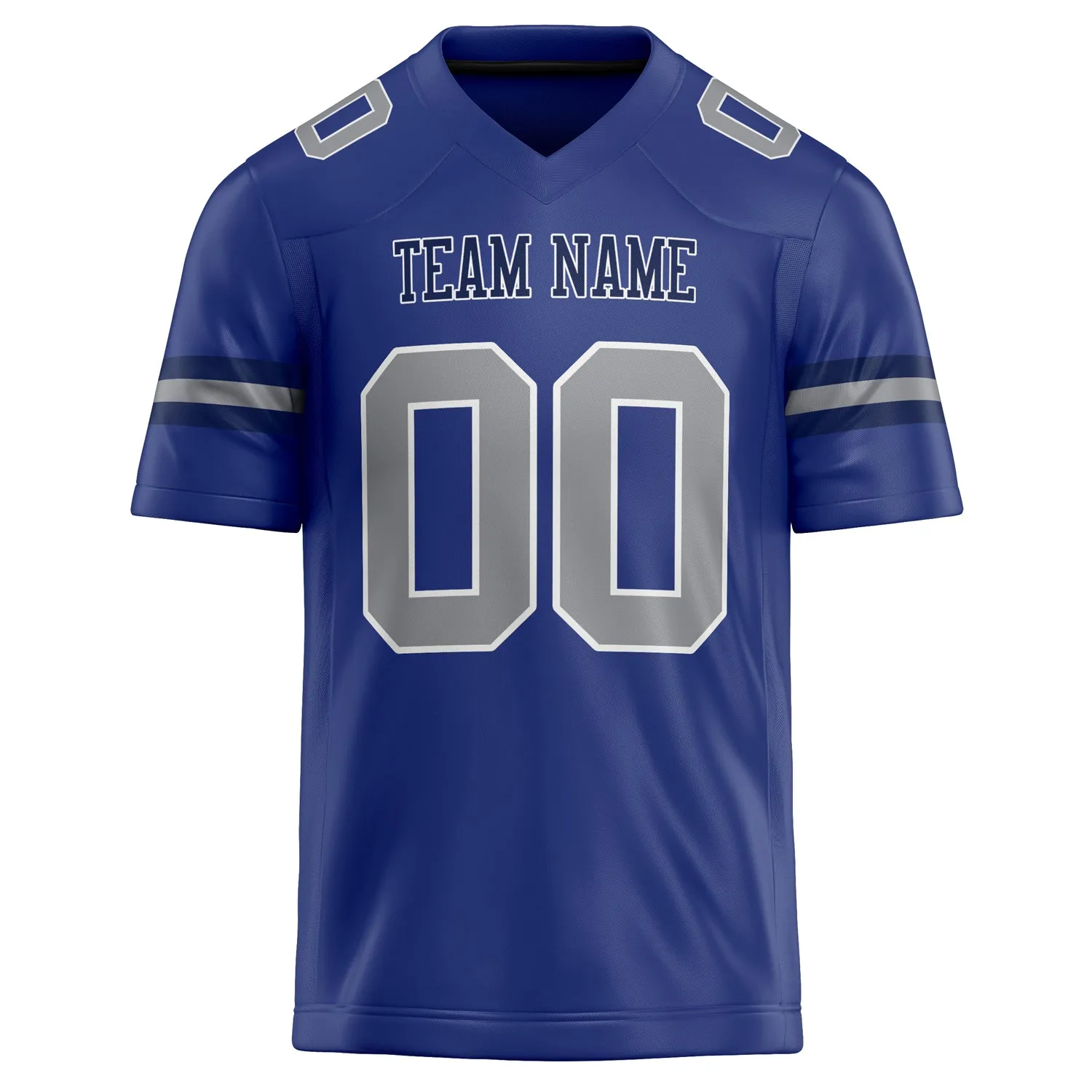 Custom Royal Gray Solid Colour Football Jersey sold by Tailorly product image thumbnail 2