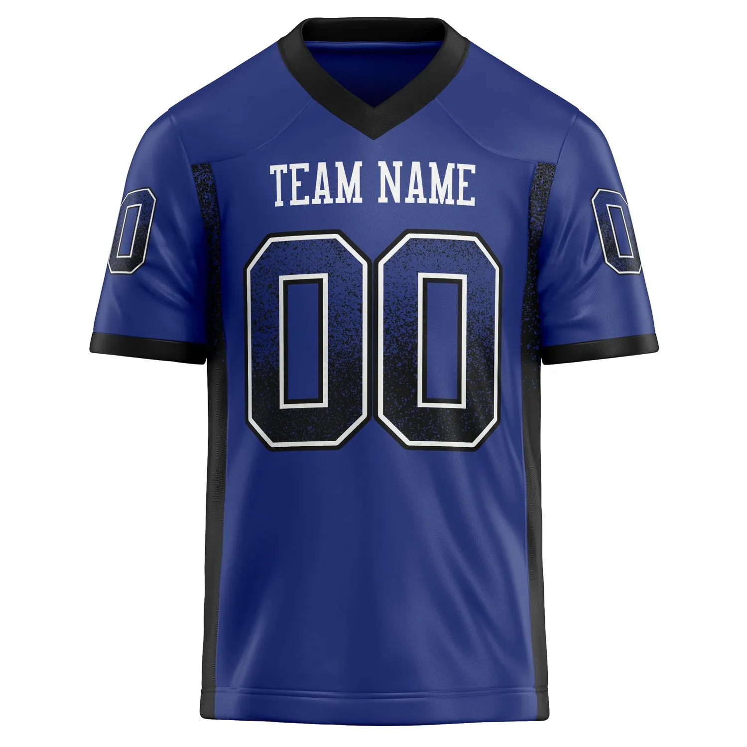 Custom Royal Black Solid Colour Football Jersey sold by Tailorly product image thumbnail 2