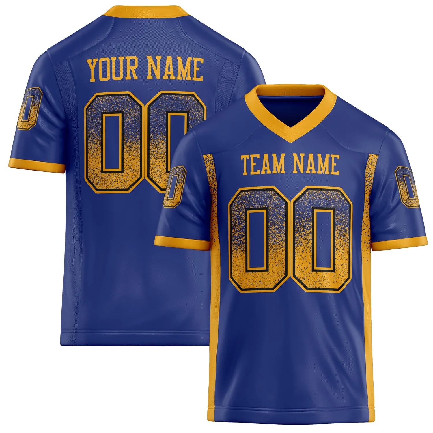 Custom Royal Gold Solid Colour Football Jersey sold by Tailorly