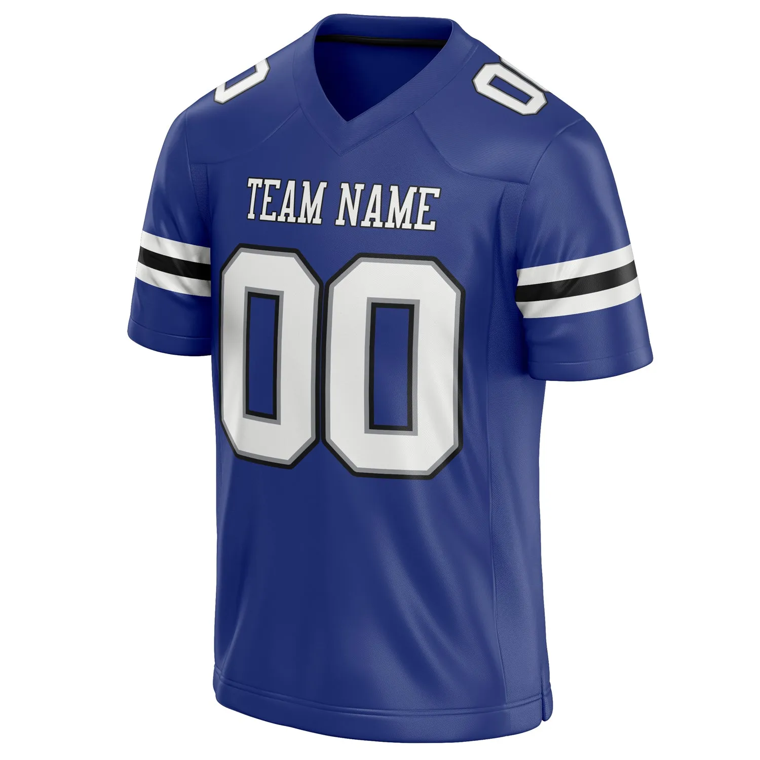 Custom Royal White Solid Colour Football Jersey sold by Tailorly product image thumbnail 3