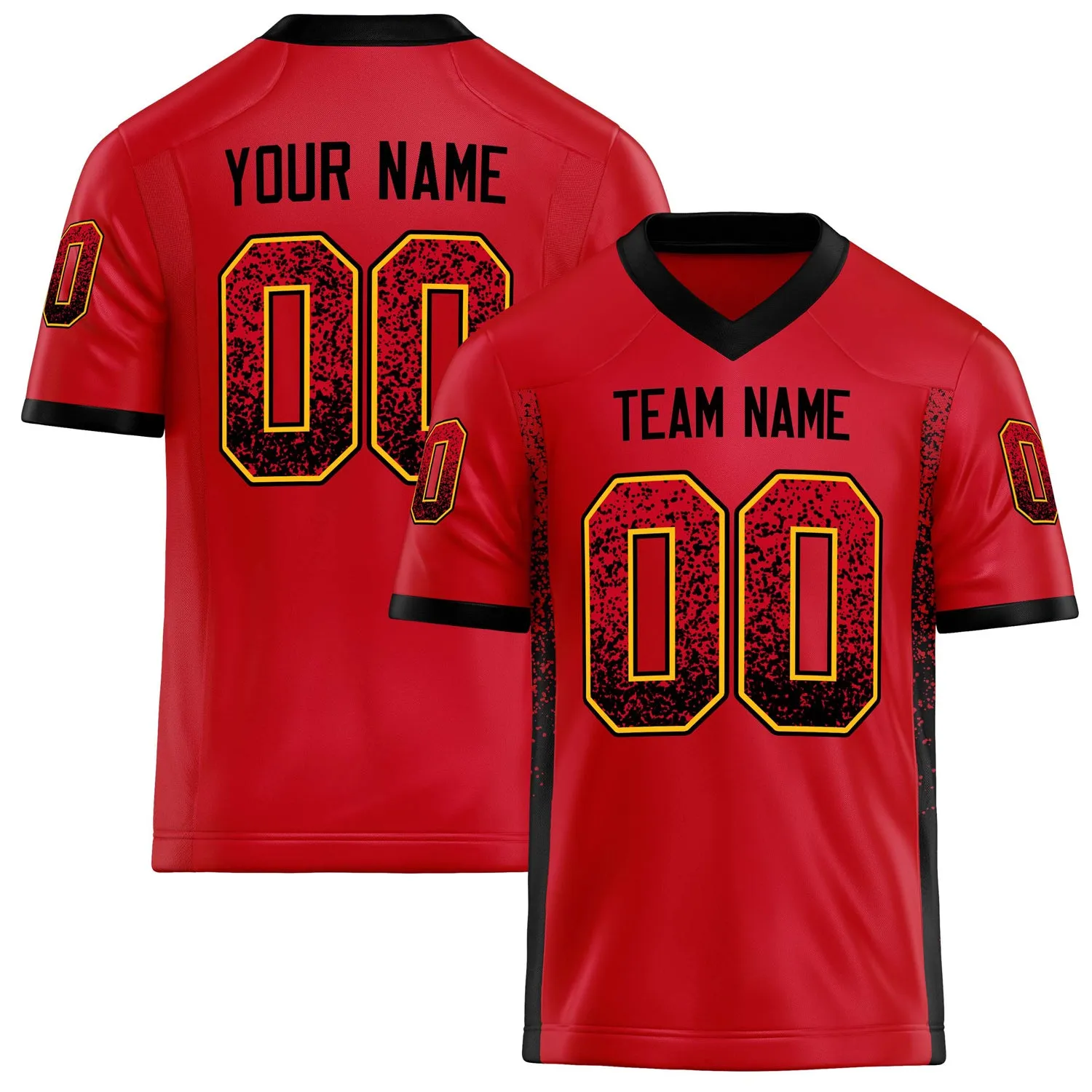 Custom Scarlet Navy Solid Colour Football Jersey sold by Tailorly