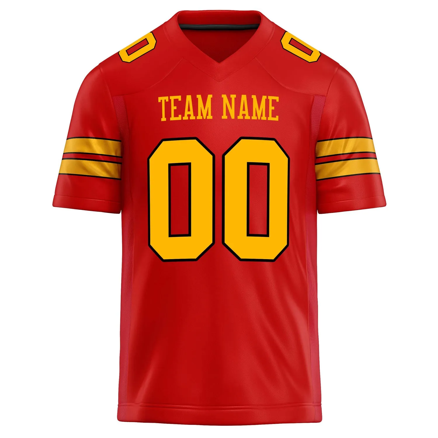 Custom Scarlet Gold Solid Colour Football Jersey sold by Tailorly product image thumbnail 2