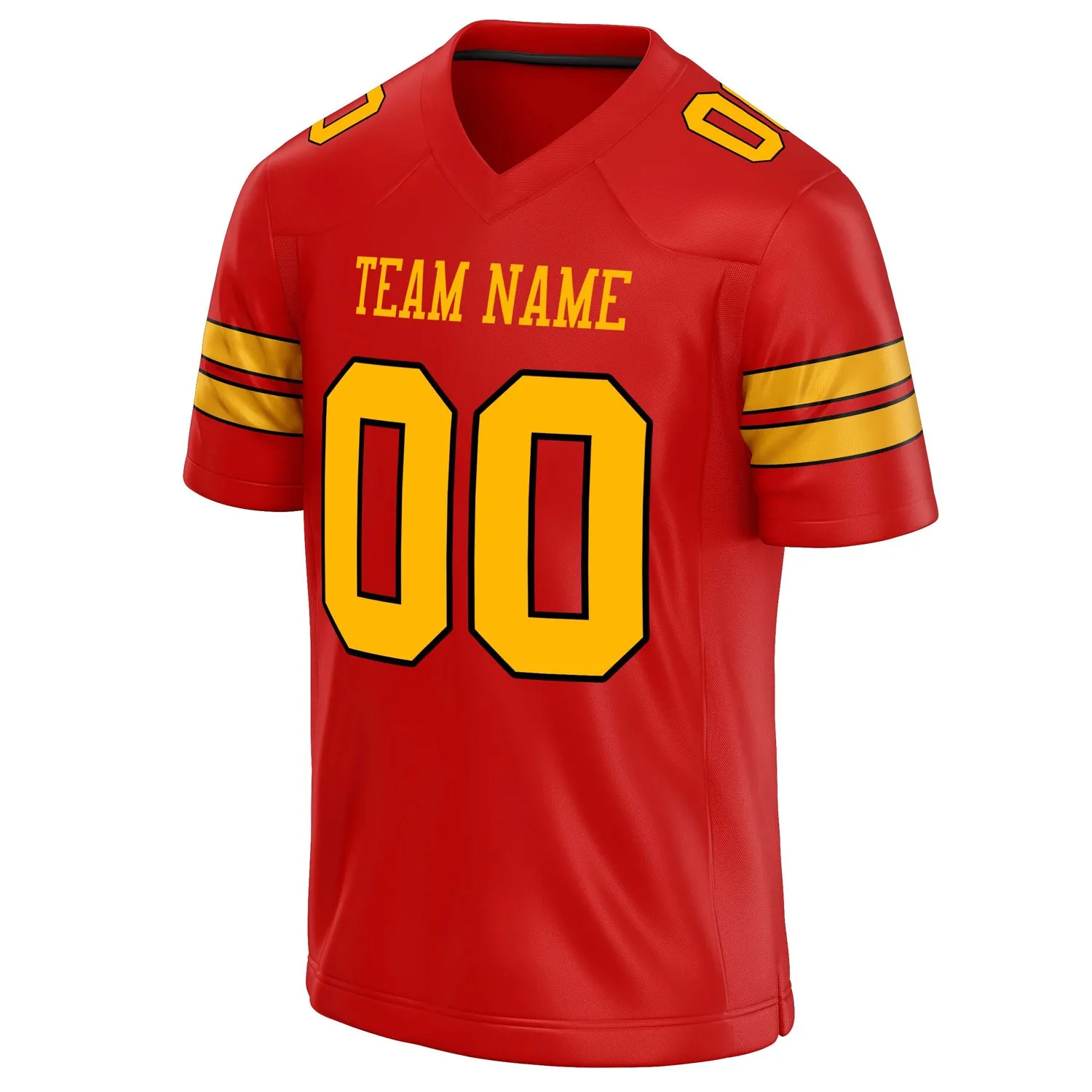 Custom Scarlet Gold Solid Colour Football Jersey sold by Tailorly product image thumbnail 3