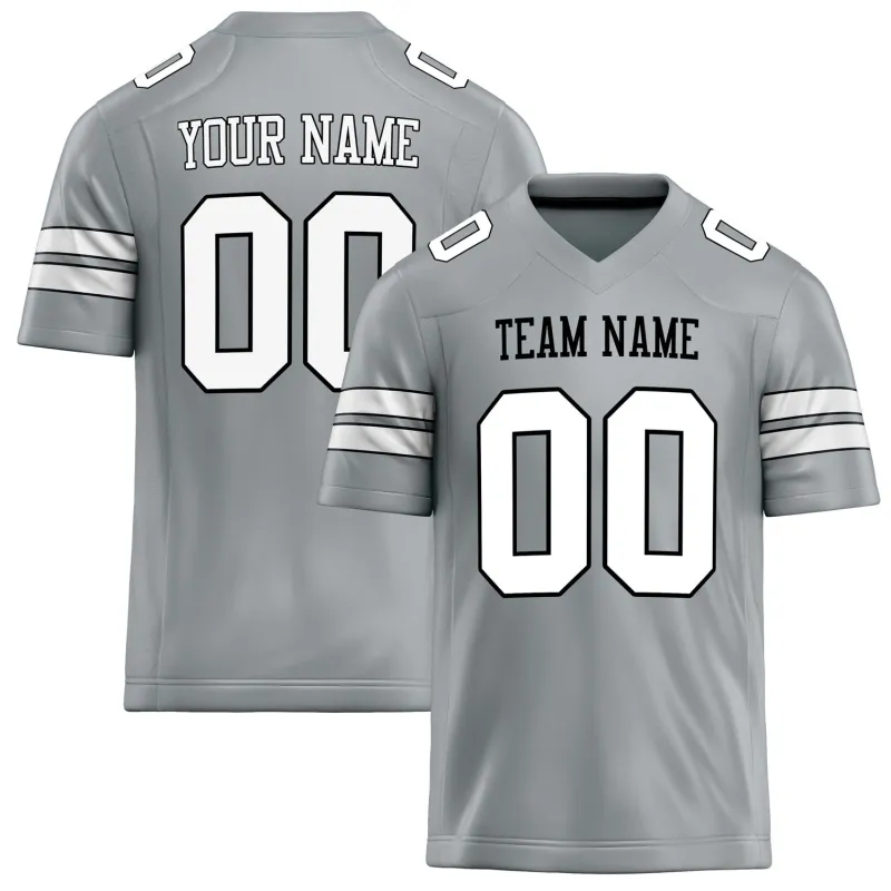 Custom Silver White Solid Colour Football Jersey sold by Tailorly