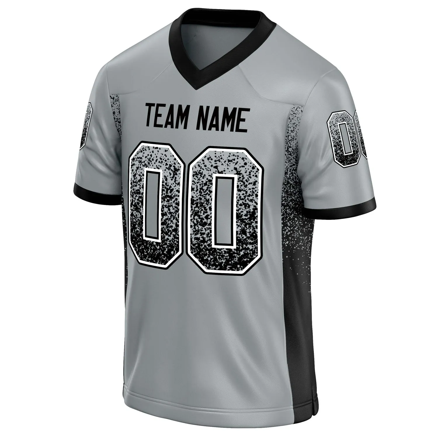 Custom Silver Black Solid Colour Football Jersey sold by Tailorly product image thumbnail 3