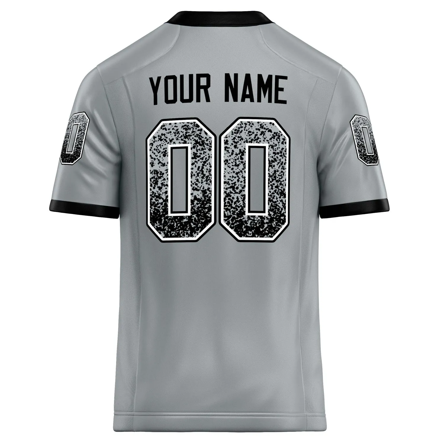 Custom Silver Black Solid Colour Football Jersey sold by Tailorly product image thumbnail 4