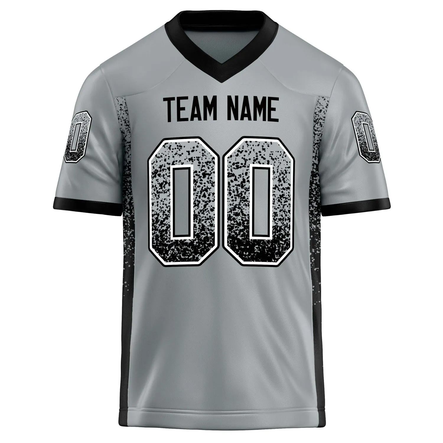 Custom Silver Black Solid Colour Football Jersey sold by Tailorly product image thumbnail 2