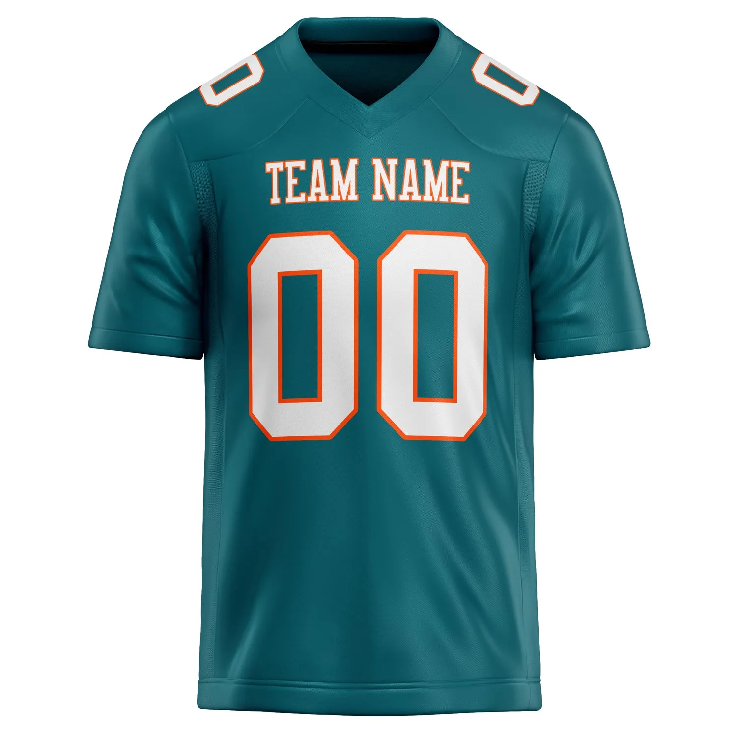 Custom Teal White Solid Colour Football Jersey sold by Tailorly product image thumbnail 2