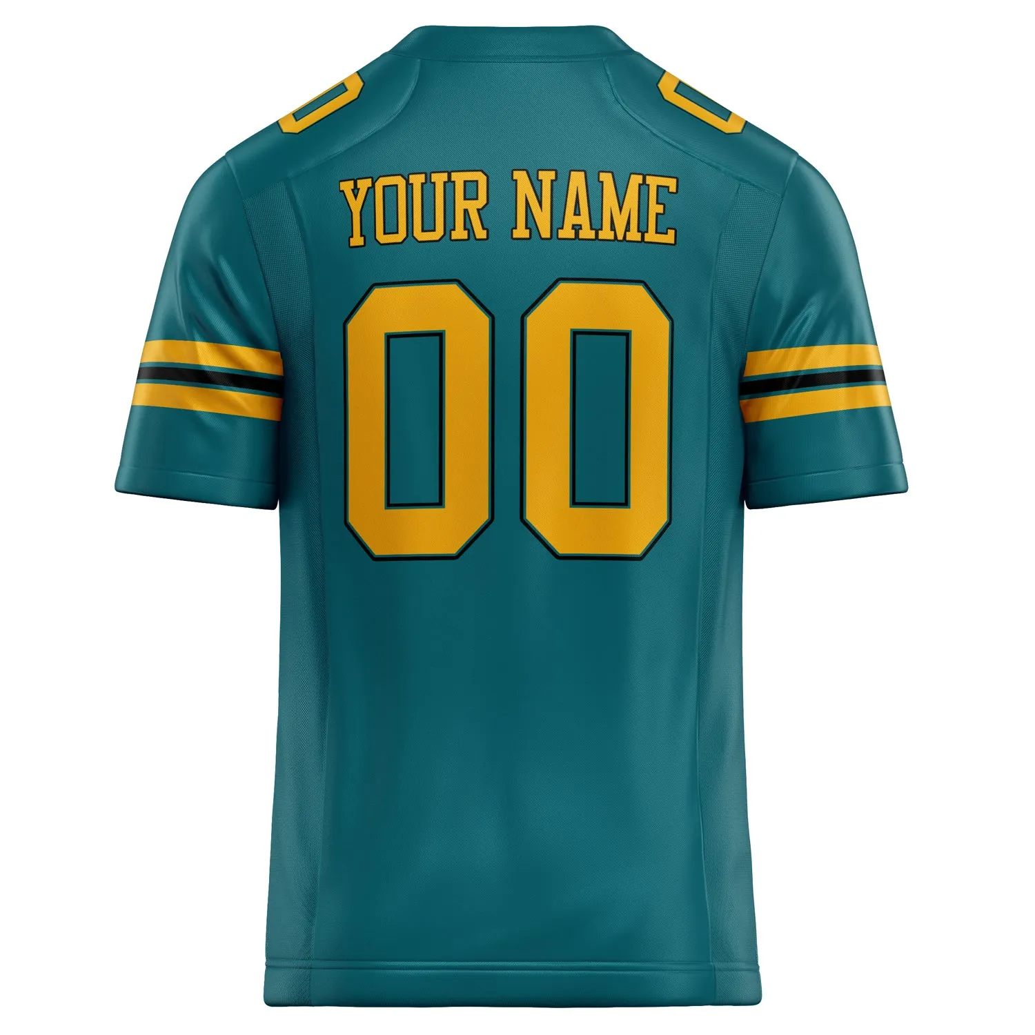 Custom Teal Gold Solid Colour Football Jersey sold by Tailorly product image thumbnail 4