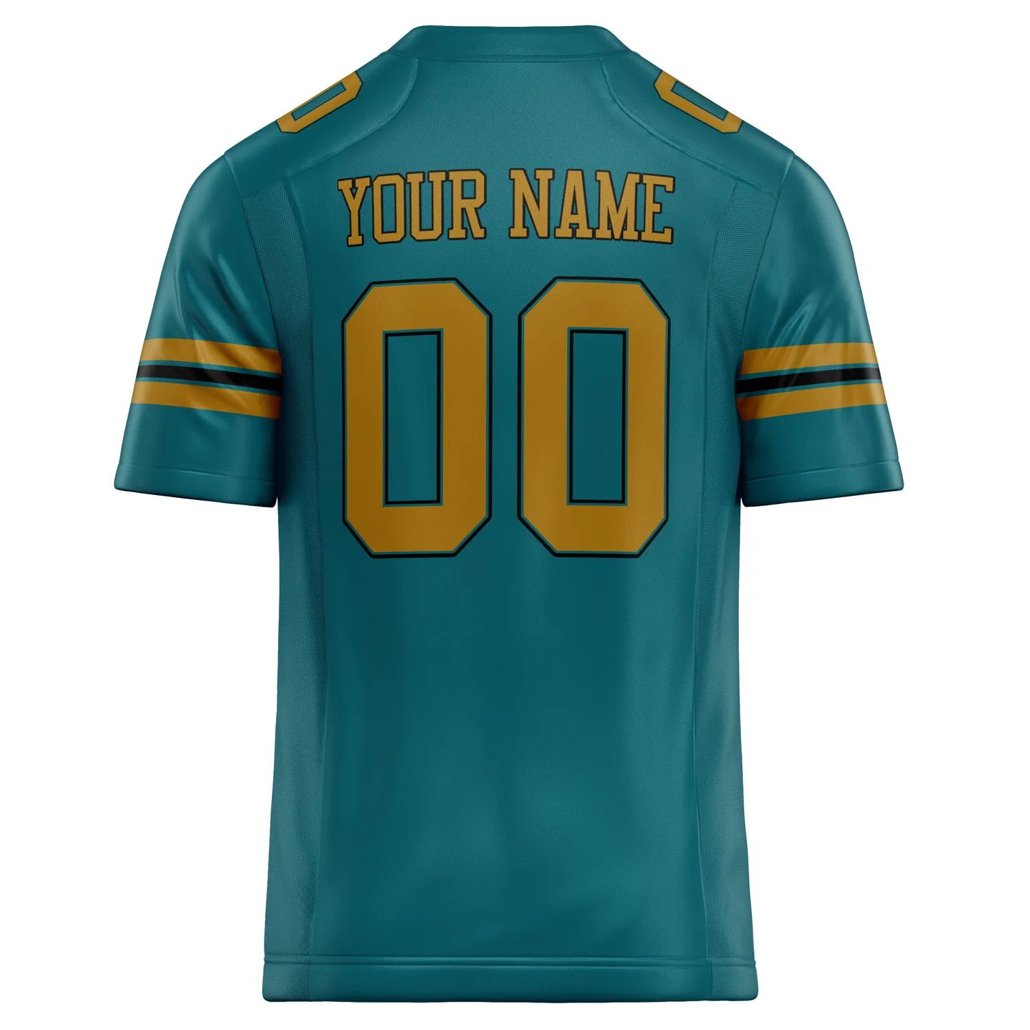 Custom Teal Old Gold Solid Colour Football Jersey sold by Tailorly product image thumbnail 4