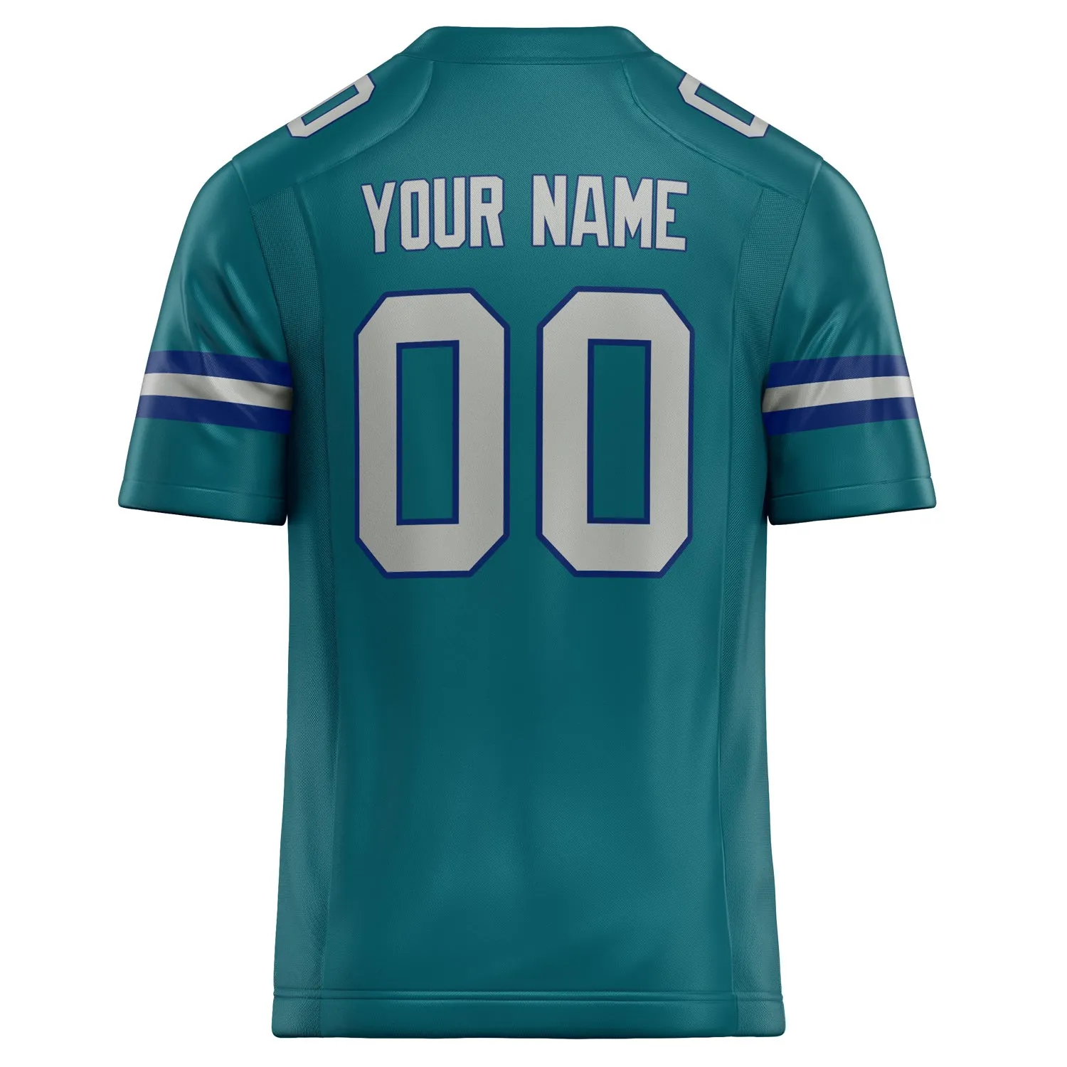 Custom Teal Gray Solid Colour Football Jersey sold by Tailorly product image thumbnail 4