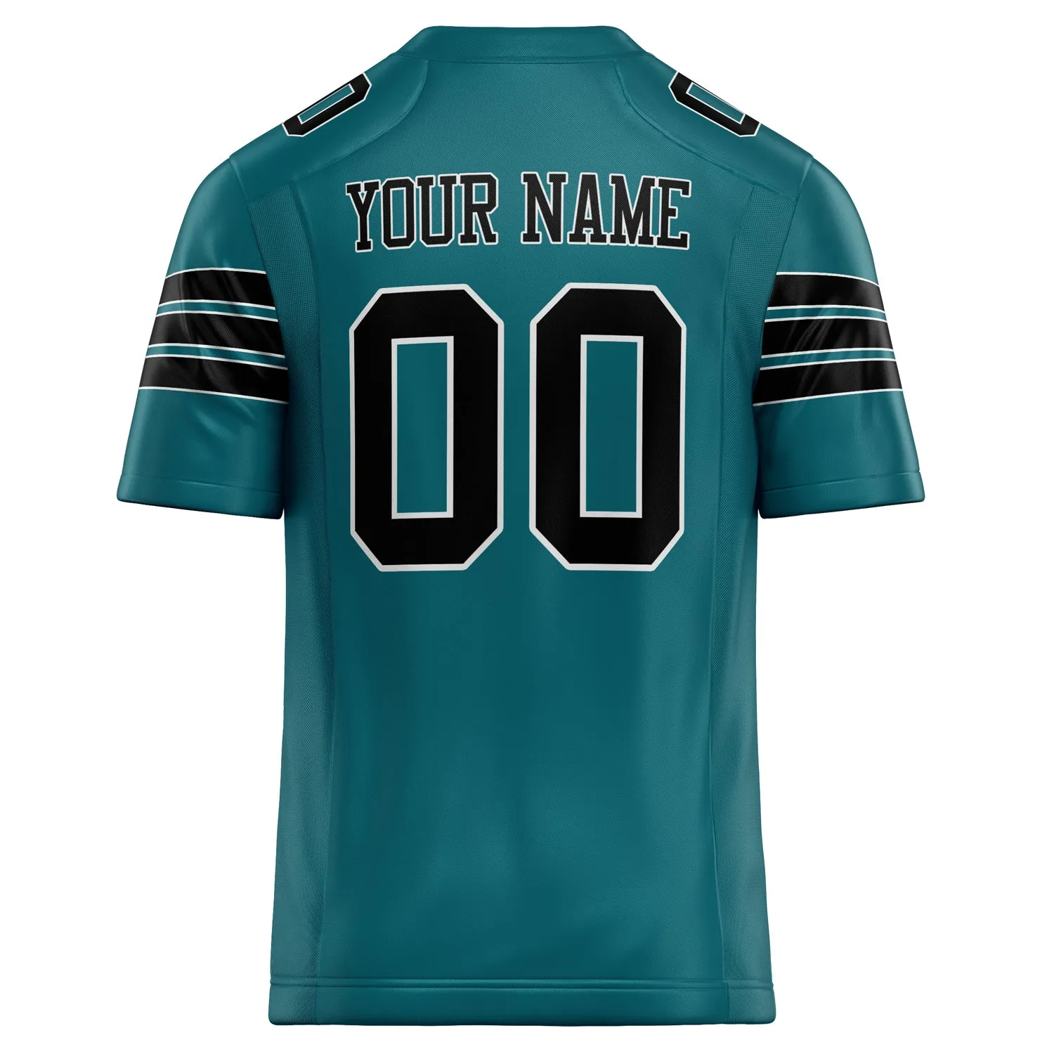 Custom Teal Black Solid Colour Football Jersey sold by Tailorly product image thumbnail 4