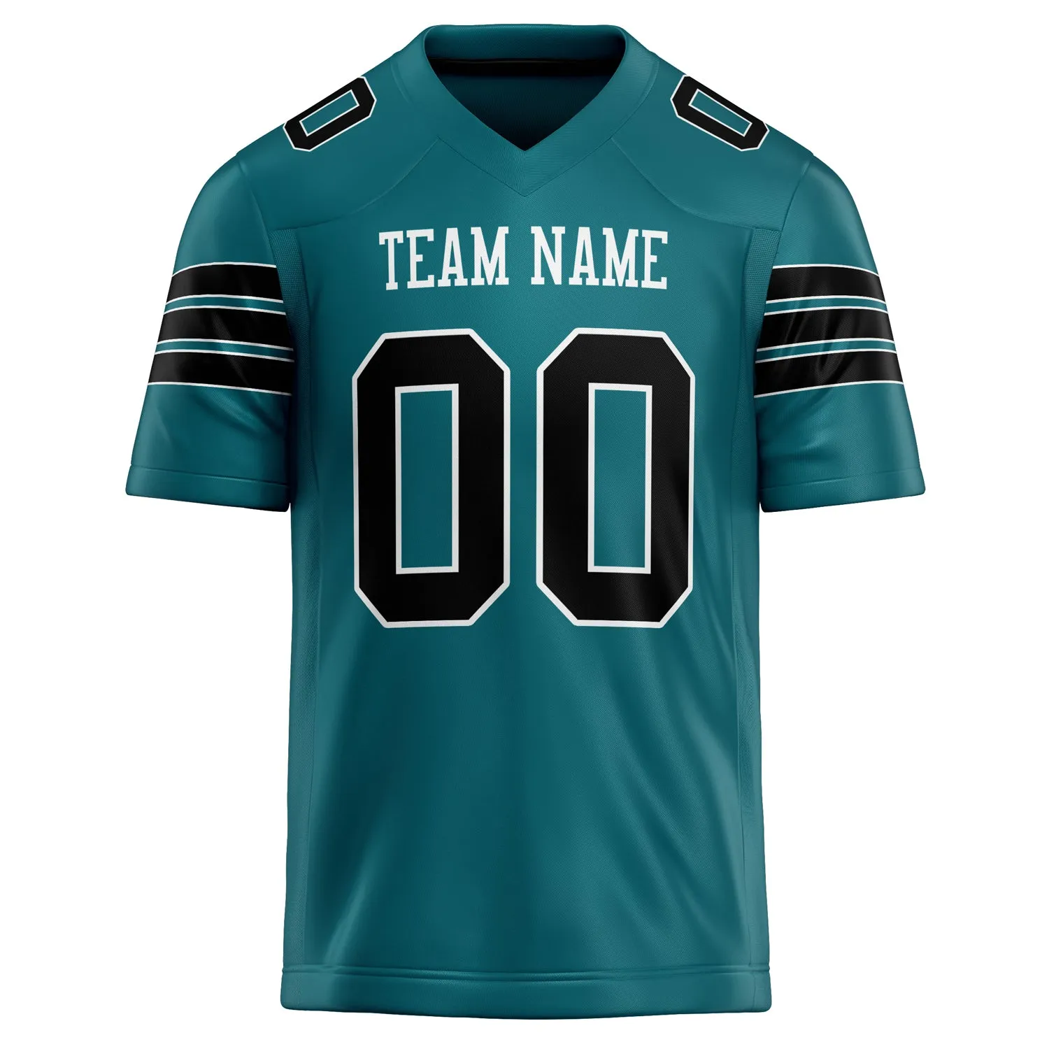 Custom Teal Black Solid Colour Football Jersey sold by Tailorly product image thumbnail 2