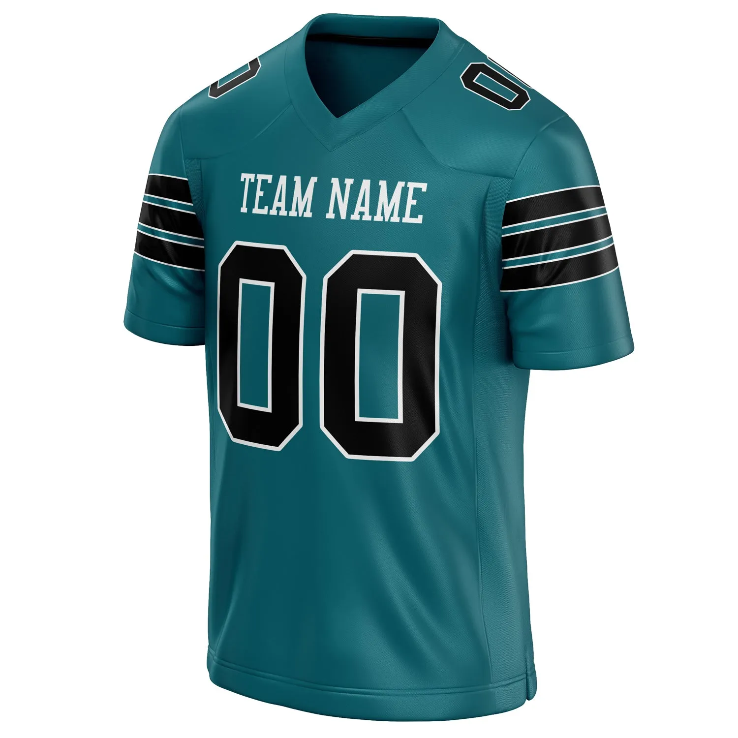 Custom Teal Black Solid Colour Football Jersey sold by Tailorly product image thumbnail 3