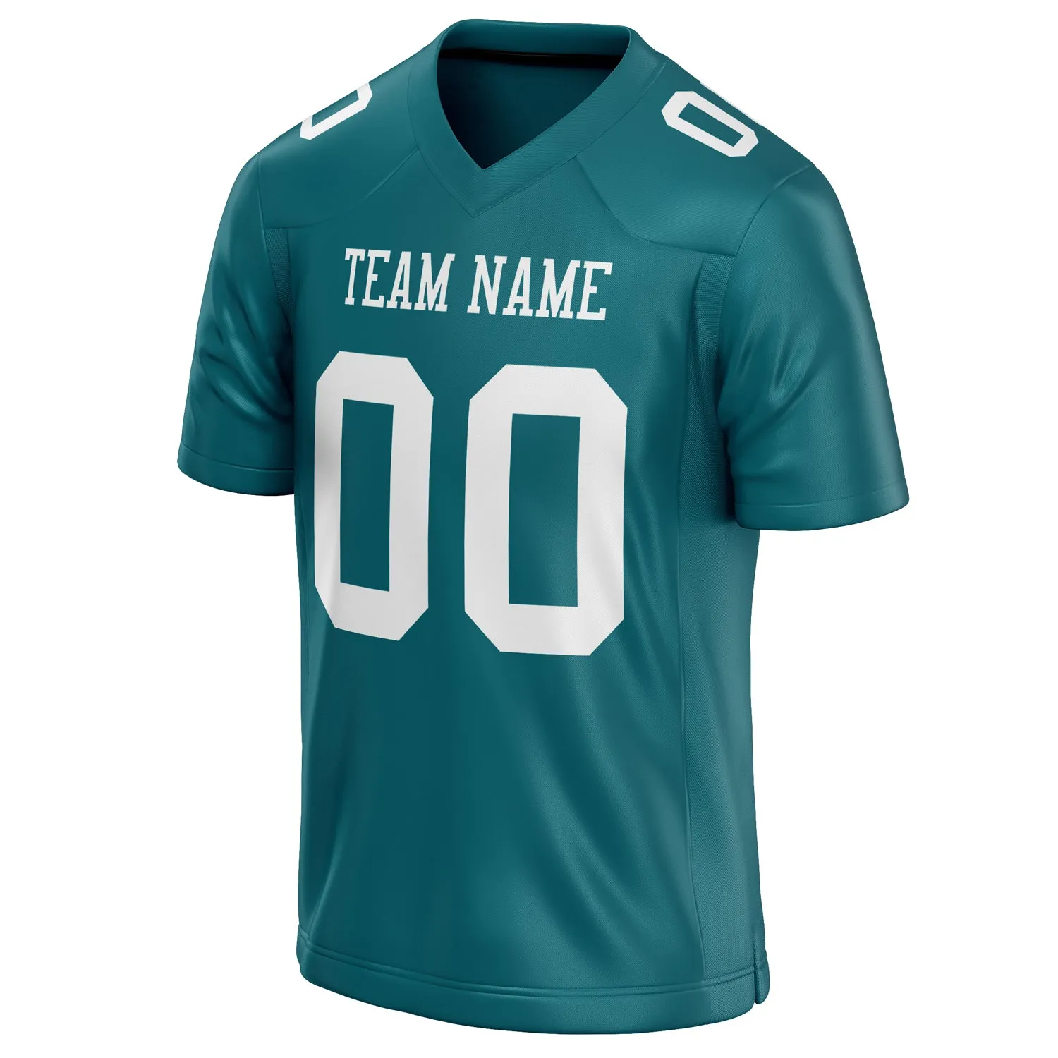 Custom Teal White Solid Colour Football Jersey sold by Tailorly product image thumbnail 3