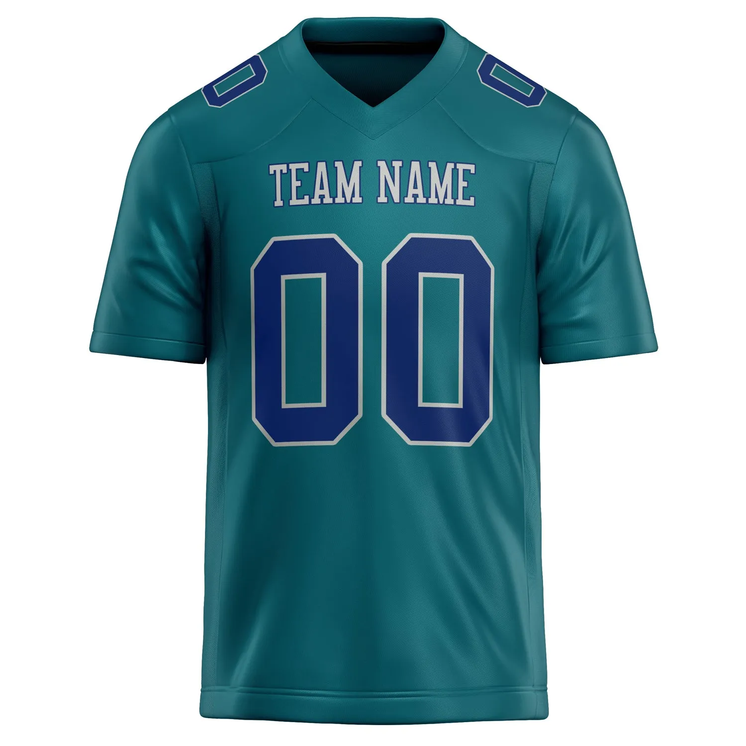 Custom Teal Royal Solid Colour Football Jersey sold by Tailorly product image thumbnail 2
