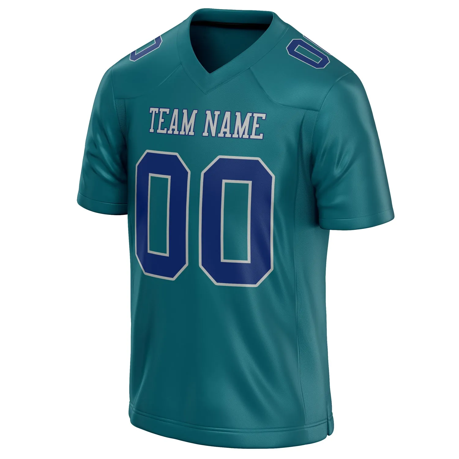 Custom Teal Royal Solid Colour Football Jersey sold by Tailorly product image thumbnail 3