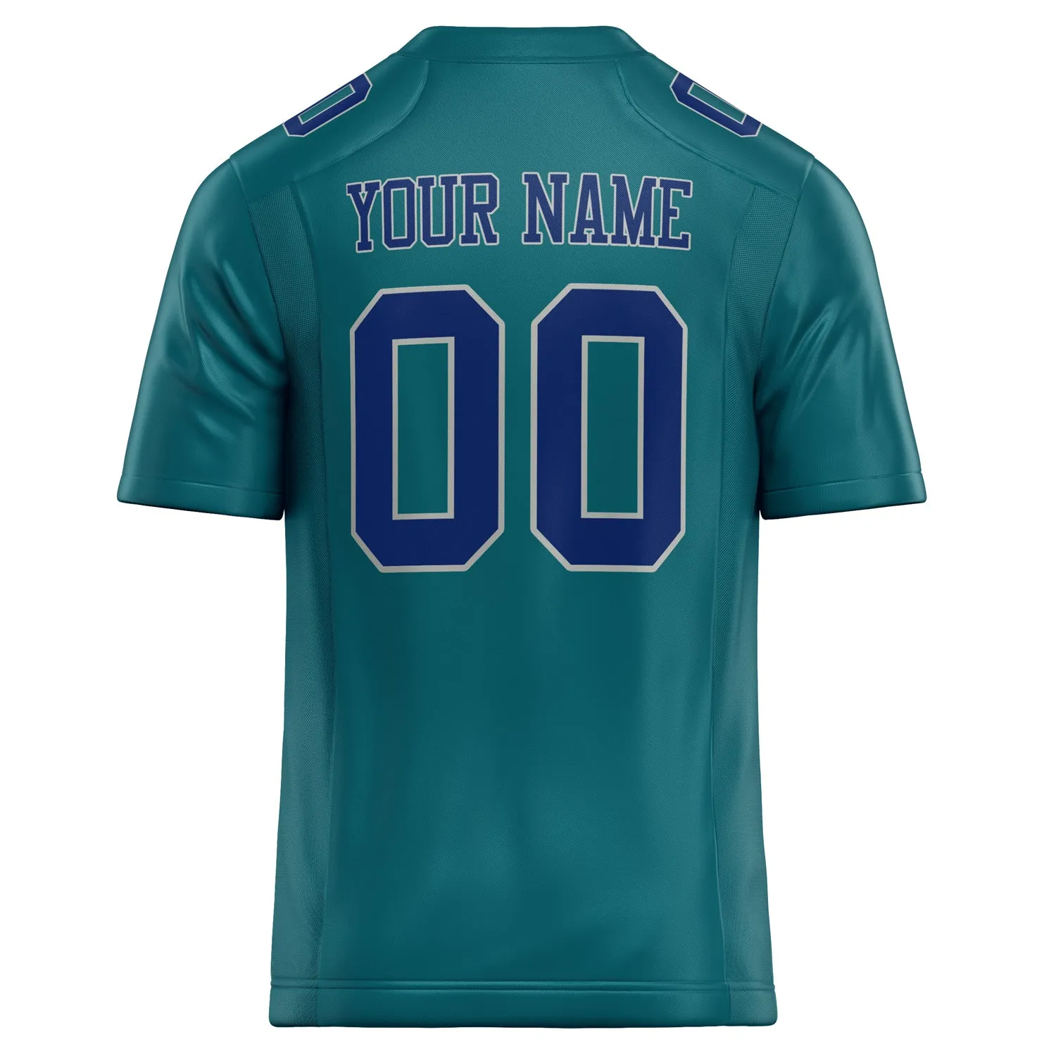 Custom Teal Royal Solid Colour Football Jersey sold by Tailorly product image thumbnail 4