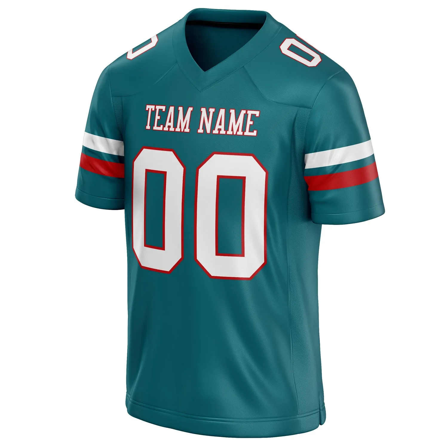 Custom Teal White Solid Colour Football Jersey sold by Tailorly product image thumbnail 3