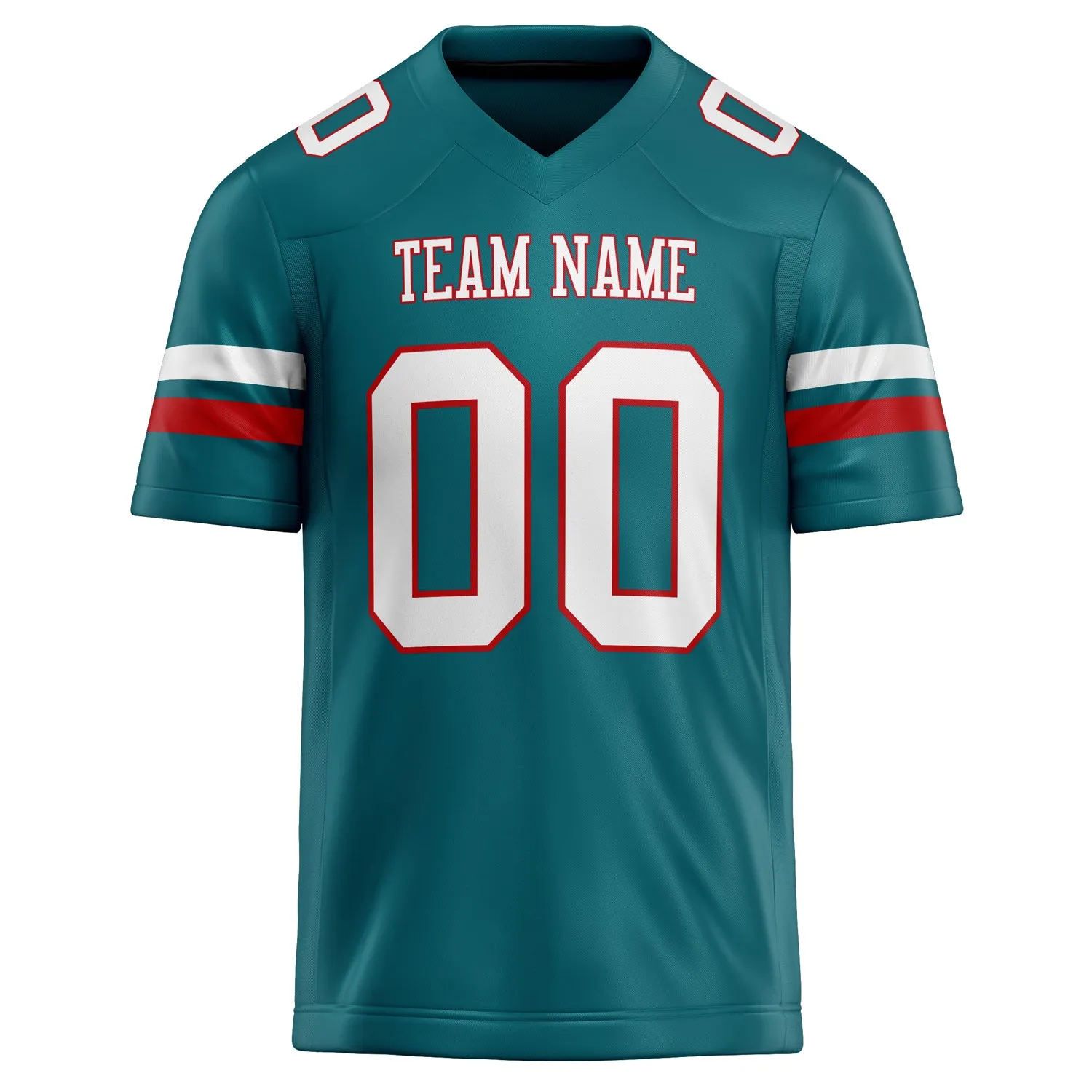 Custom Teal White Solid Colour Football Jersey sold by Tailorly product image thumbnail 2