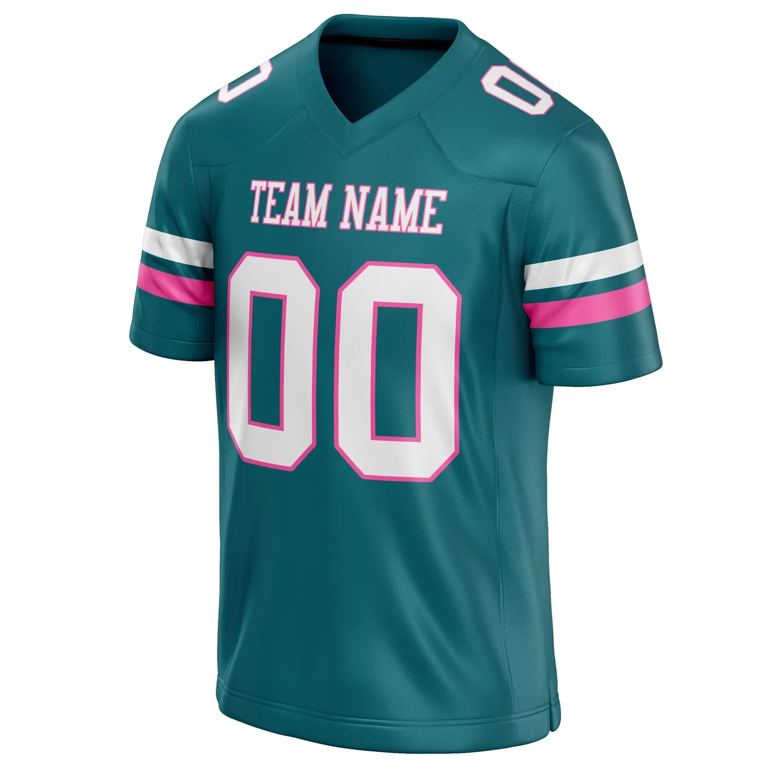 Custom Teal White Solid Colour Football Jersey sold by Tailorly product image thumbnail 3