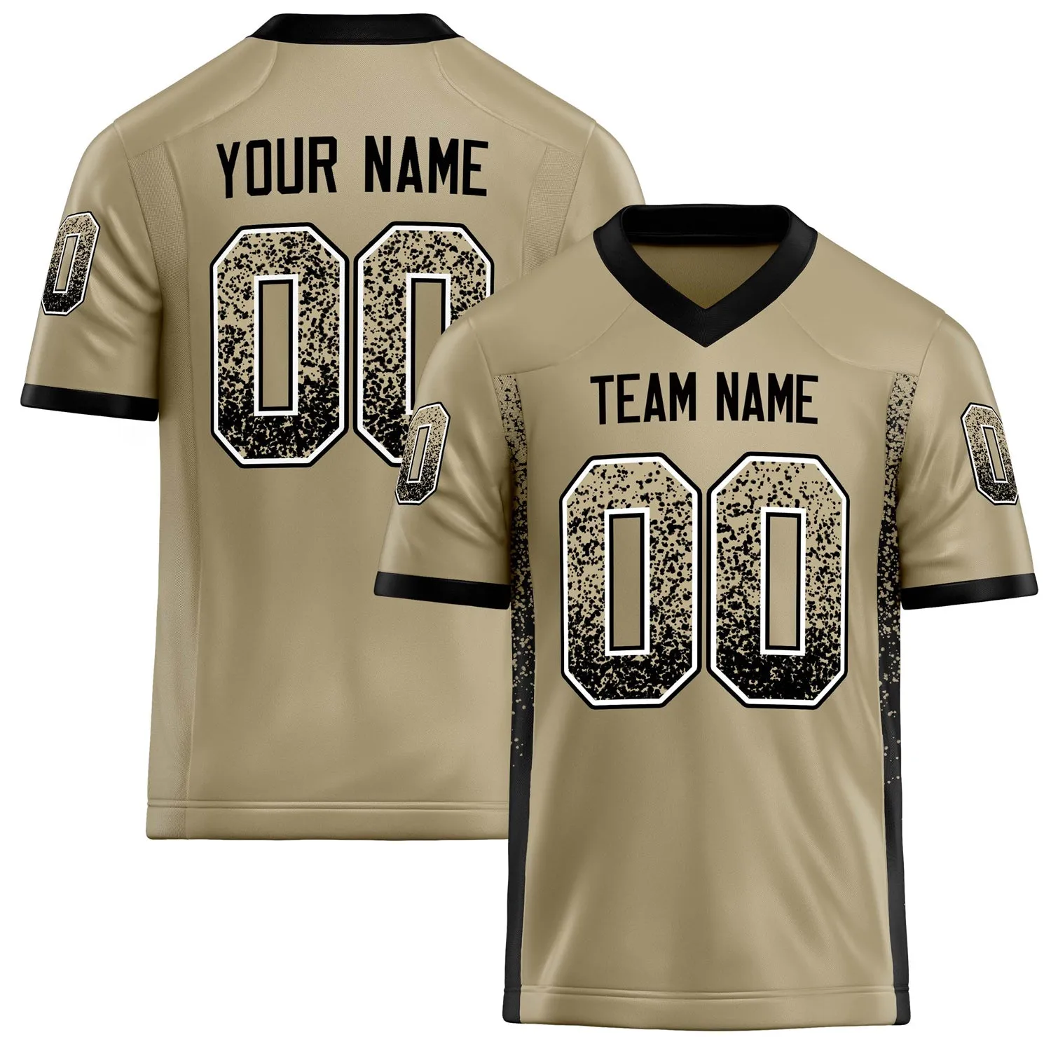 Custom Vegas Gold Black Solid Colour Football Jersey sold by Tailorly