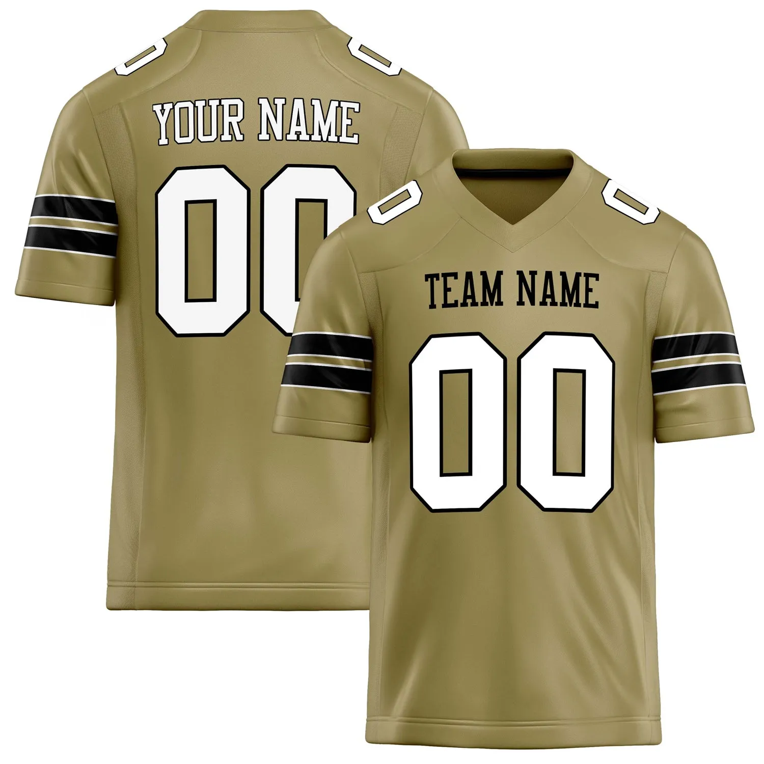 Custom Vegas Gold White Solid Colour Football Jersey sold by Tailorly