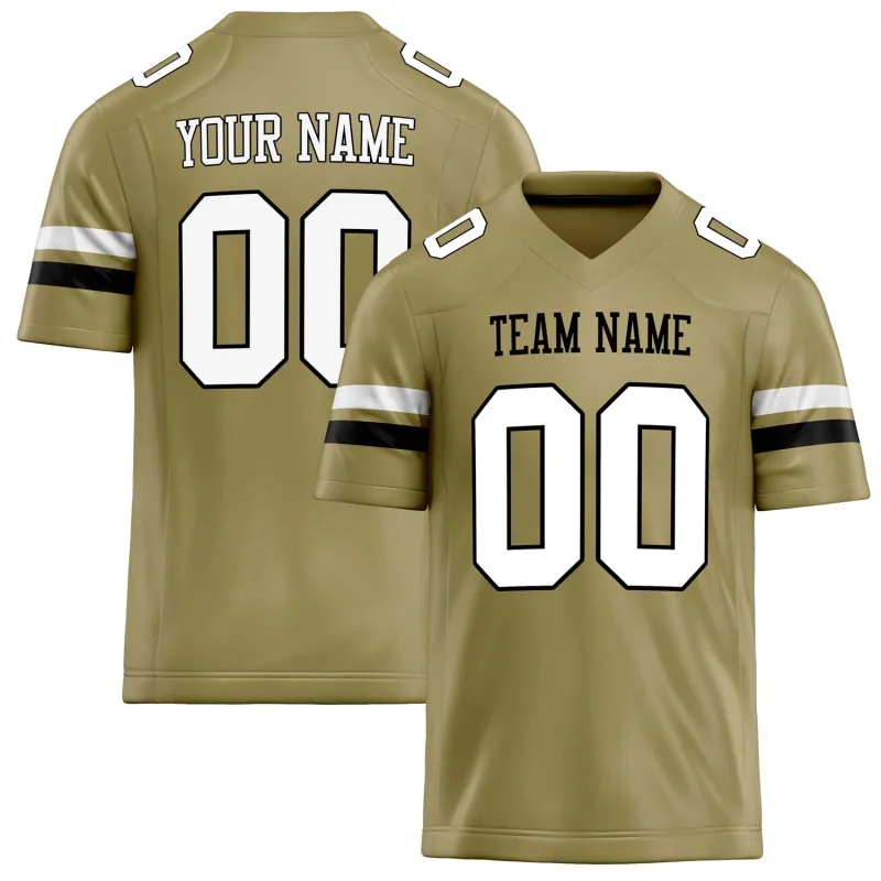 Custom Vegas Gold White Solid Colour Football Jersey sold by Tailorly