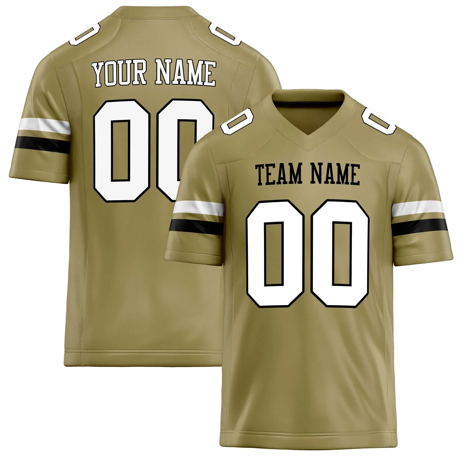 Custom Vegas Gold White Solid Colour Football Jersey sold by Tailorly