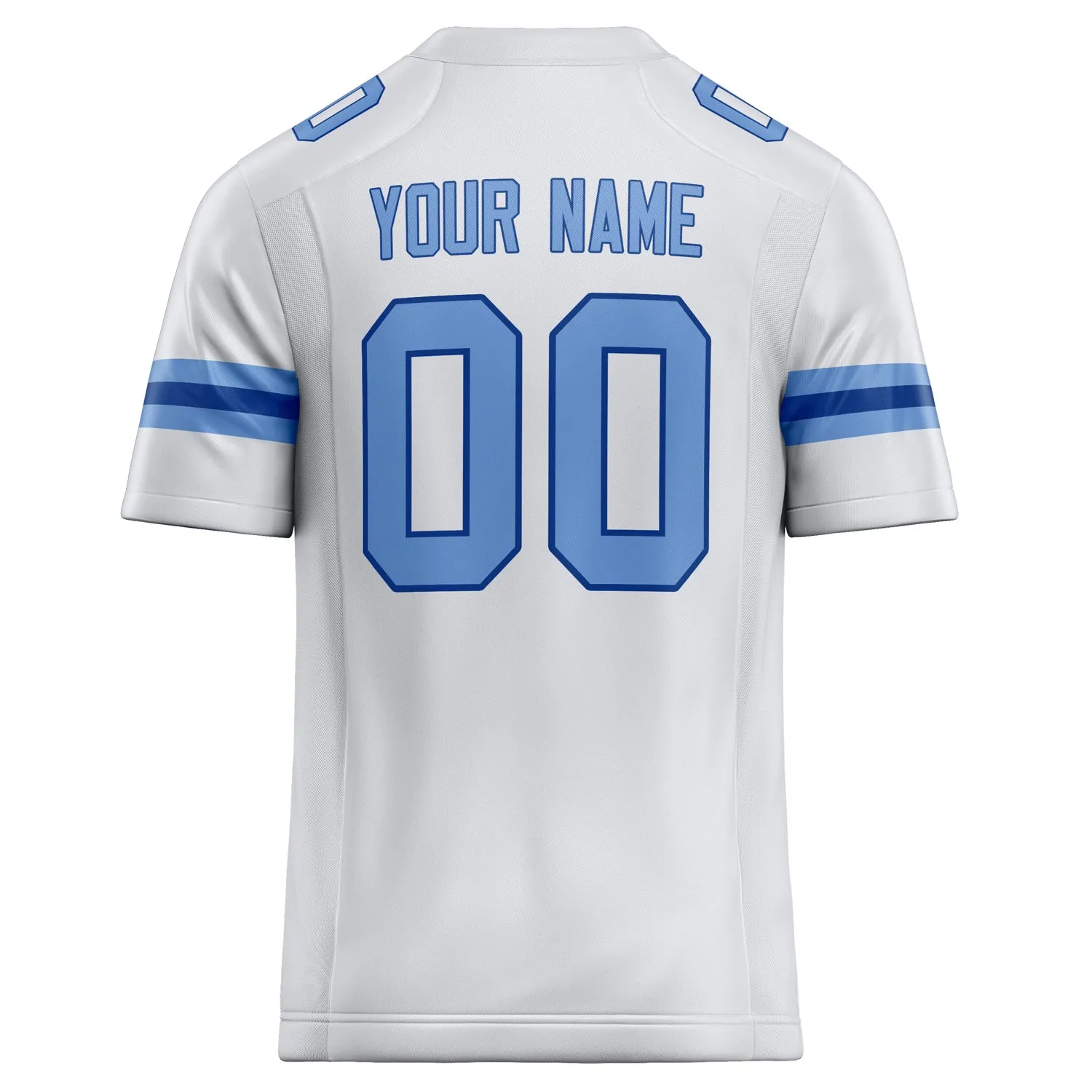 Custom White Light Blue Solid Colour Football Jersey sold by Tailorly product image thumbnail 4