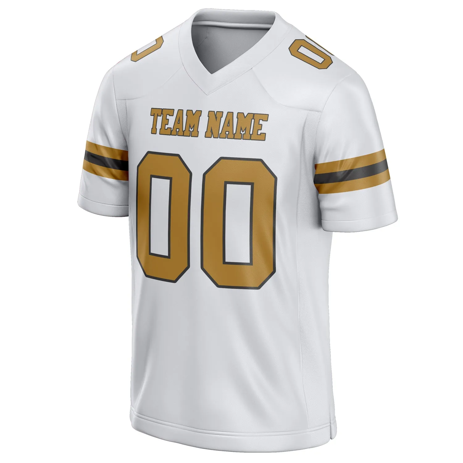 Custom White Brown Solid Colour Football Jersey sold by Tailorly product image thumbnail 3