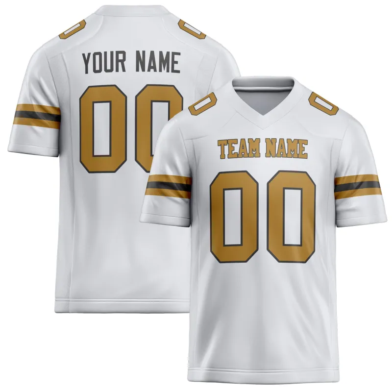 Custom White Brown Solid Colour Football Jersey sold by Tailorly