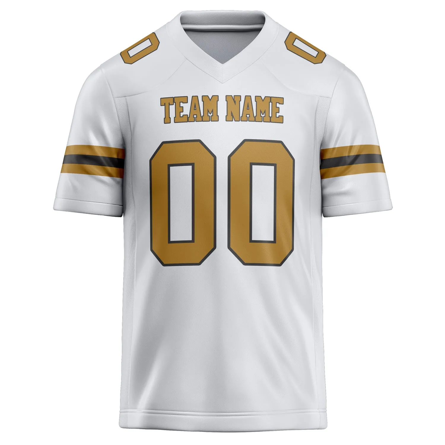 Custom White Brown Solid Colour Football Jersey sold by Tailorly product image thumbnail 2