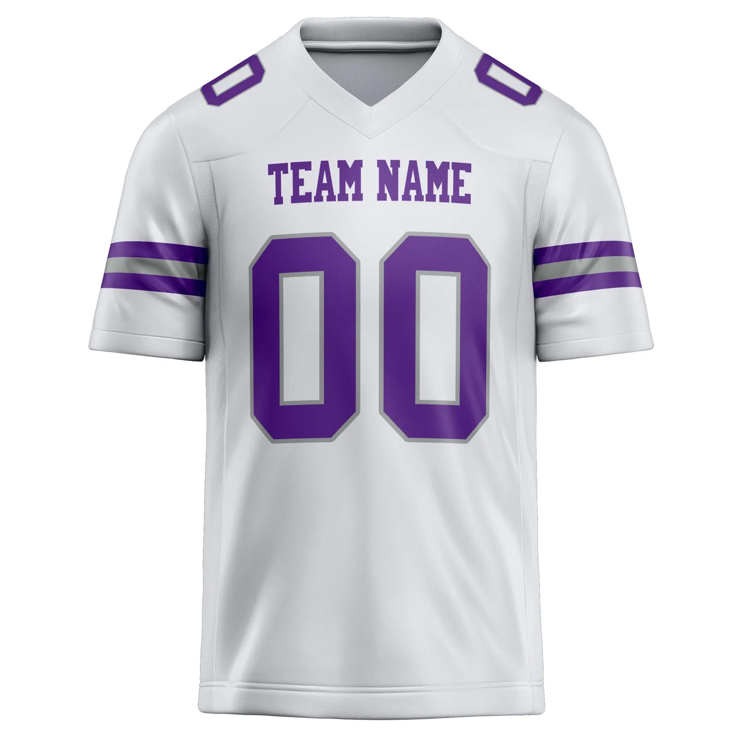 Custom White Purple Solid Colour Football Jersey sold by Tailorly product image thumbnail 2