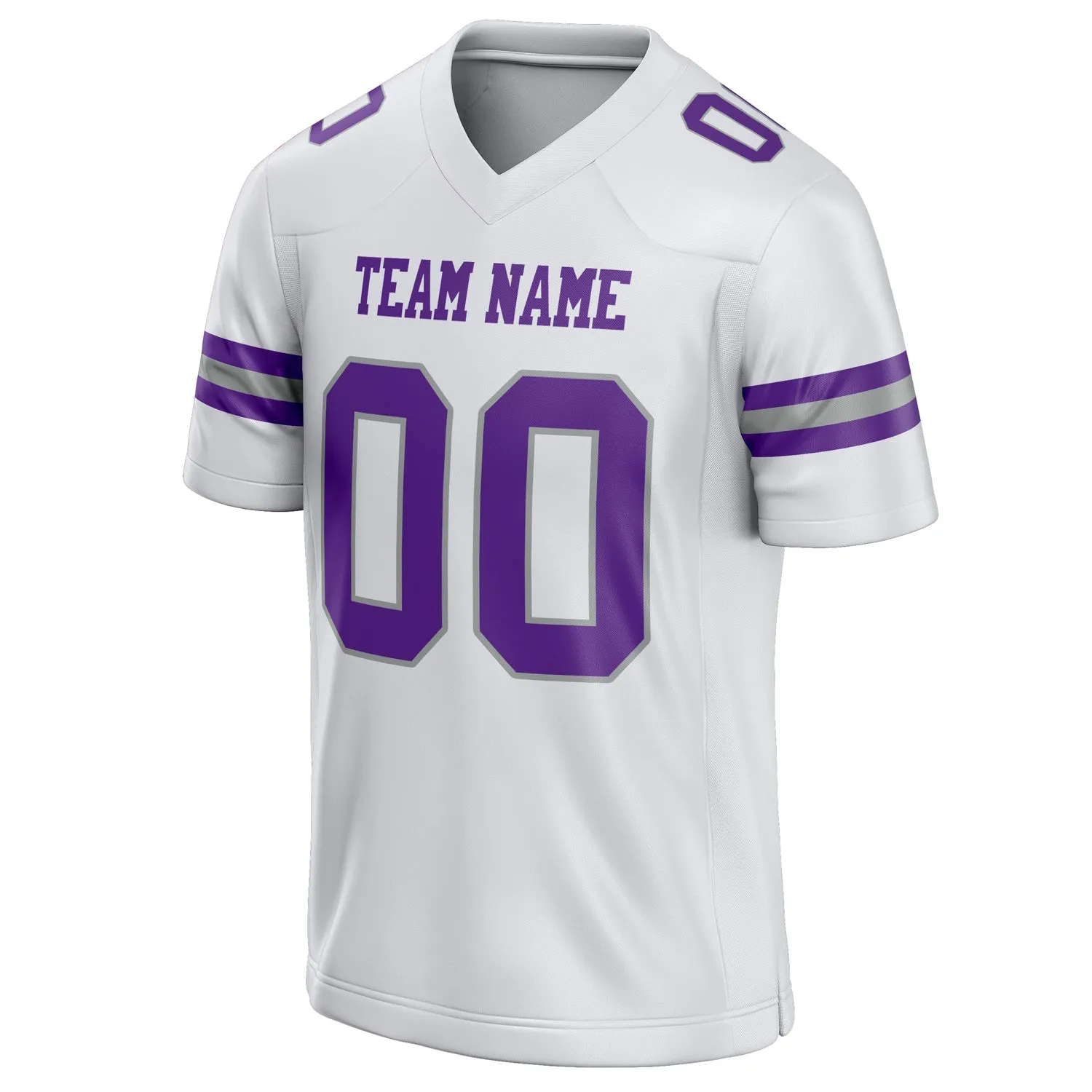 Custom White Purple Solid Colour Football Jersey sold by Tailorly product image thumbnail 3